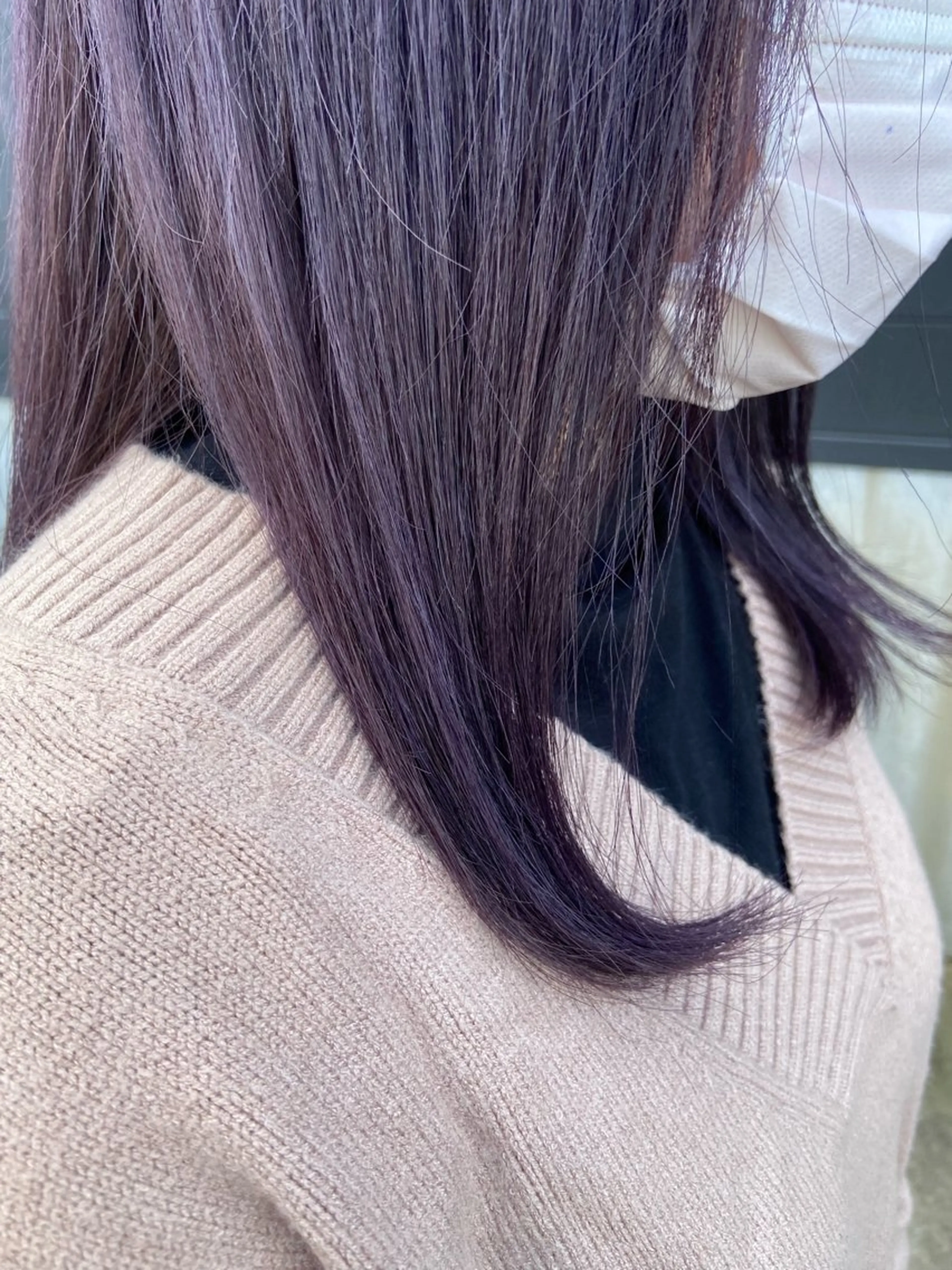 セミロング カラー ラベンダーカラー ヘアカラー 千上 結希奈のヘアスタイル