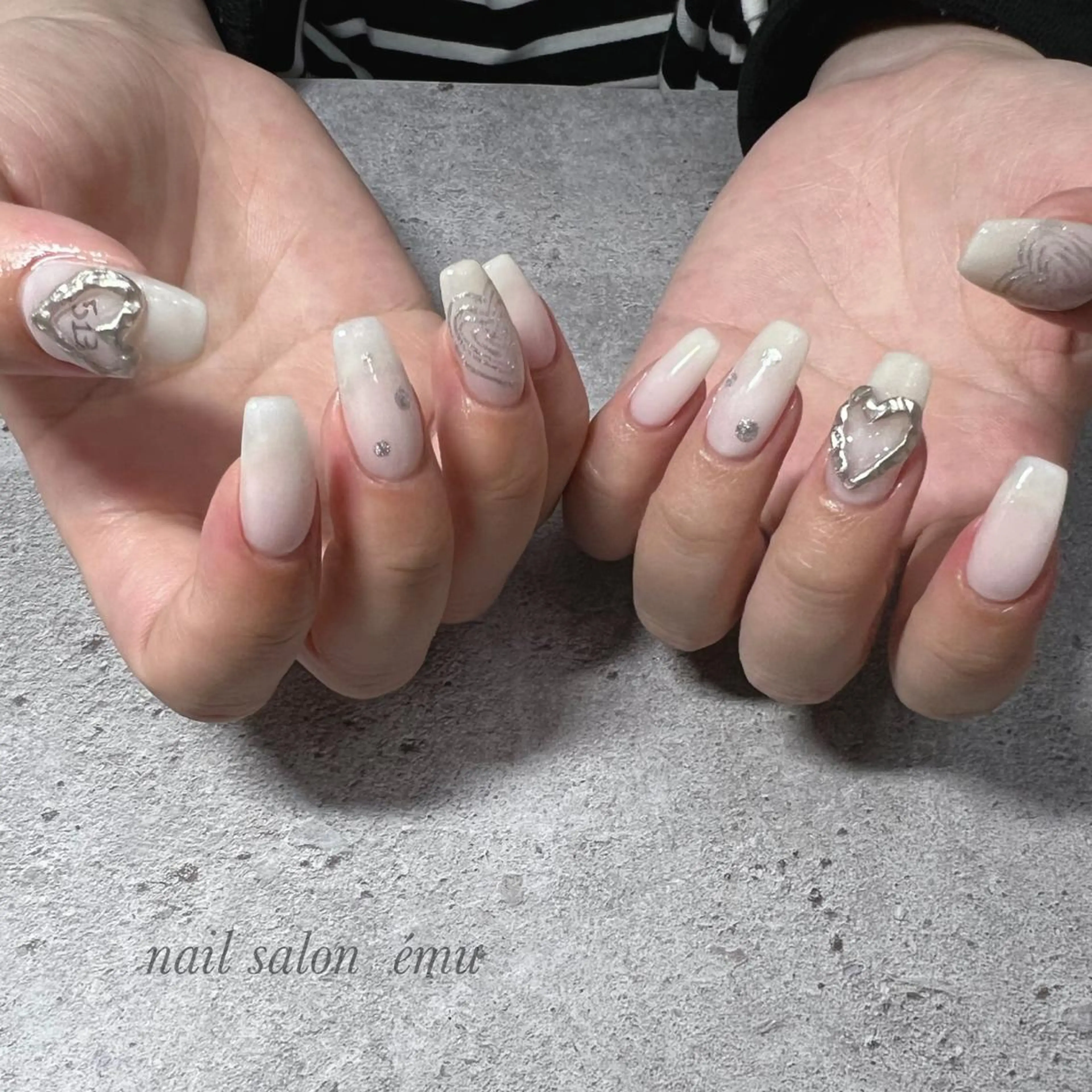 セミロング ネイル ハンドネイル nail salon émuのネイルデザイン