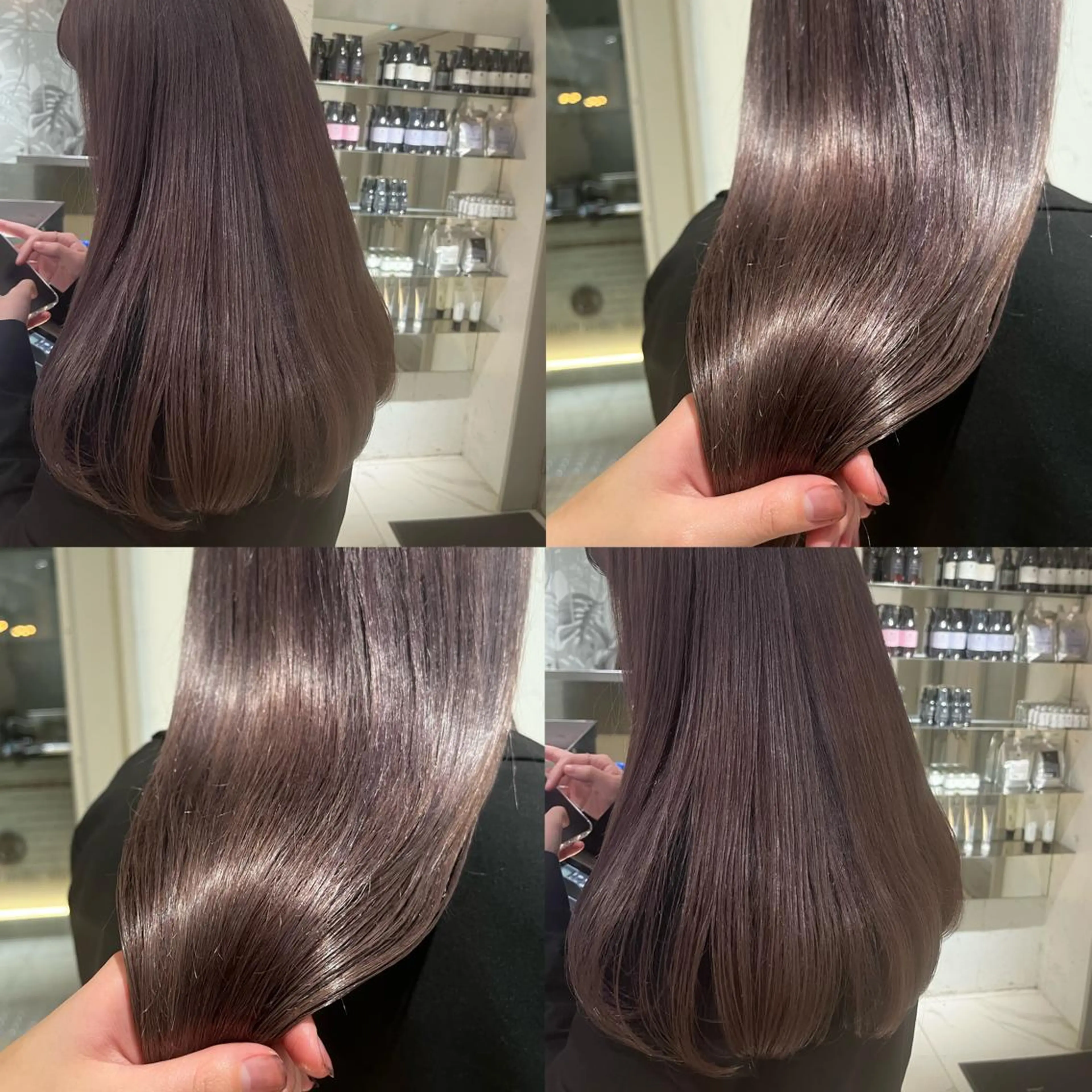 ロング カラー ベージュカラー ハイトーンカラー ラベンダーカラー ラベンダーベージュ ヘアカラー トリートメント ヘッドスパ ヘアセット カジュアルを女っぽく 𝗮𝘆𝗮𝗰𝗼のヘアスタイル