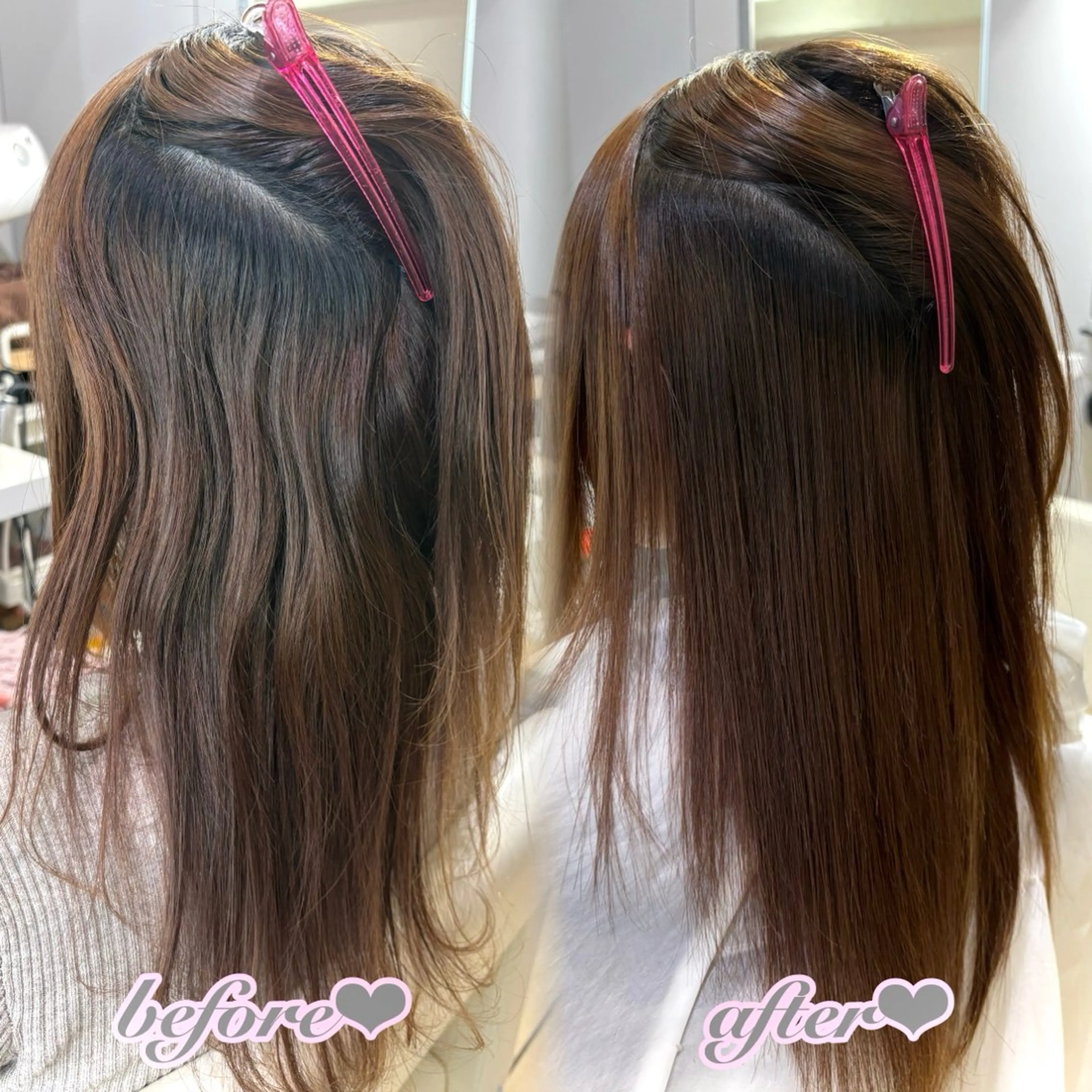 ロング カット 縮毛矯正 トリートメント 🎀艶髪/韓国❤︎ 新宿Kanaのヘアスタイル