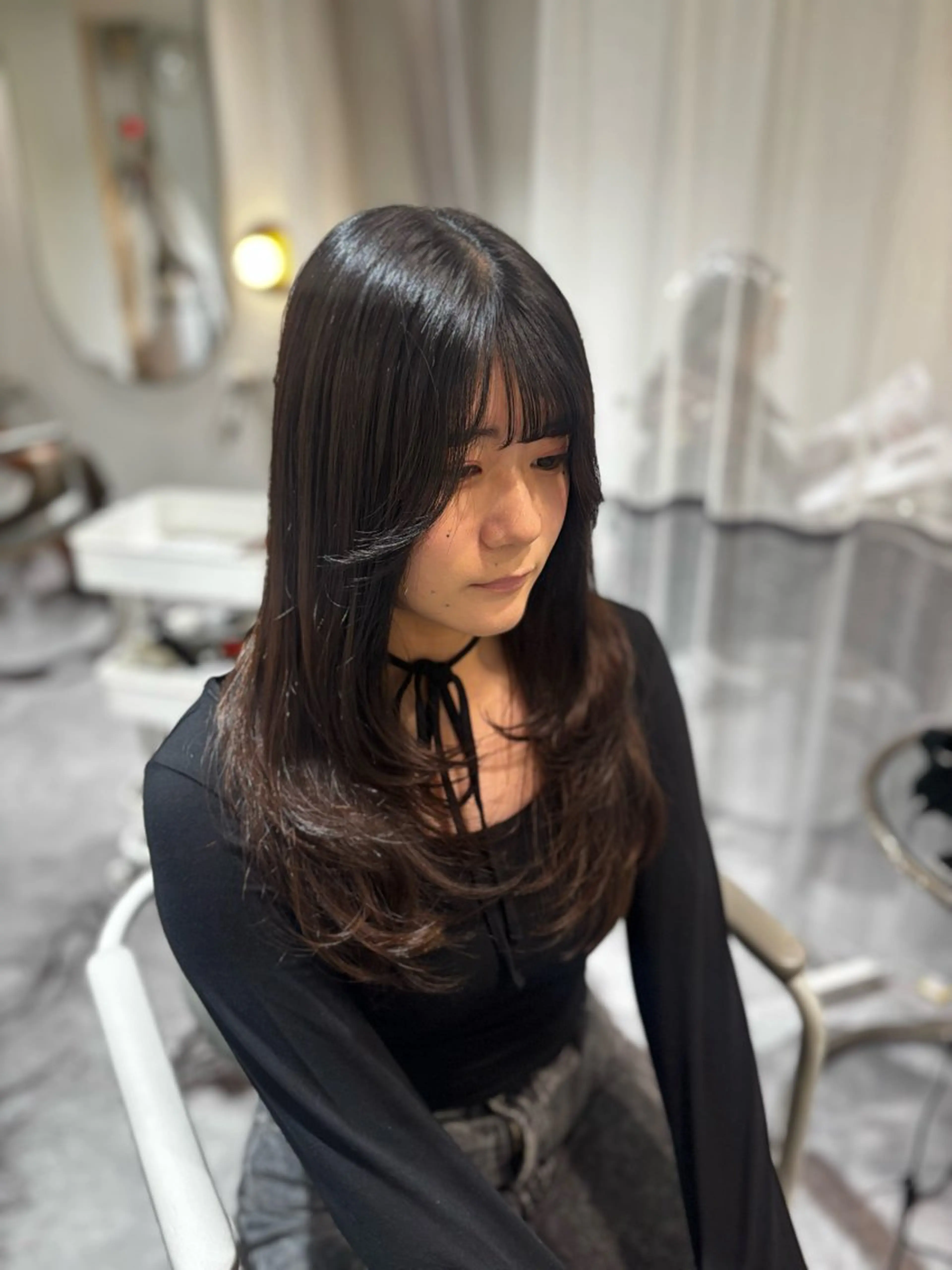 セミロング 美髪✨艶髪✨髪質改善 カラー特化❣️二宮遥のヘアスタイル