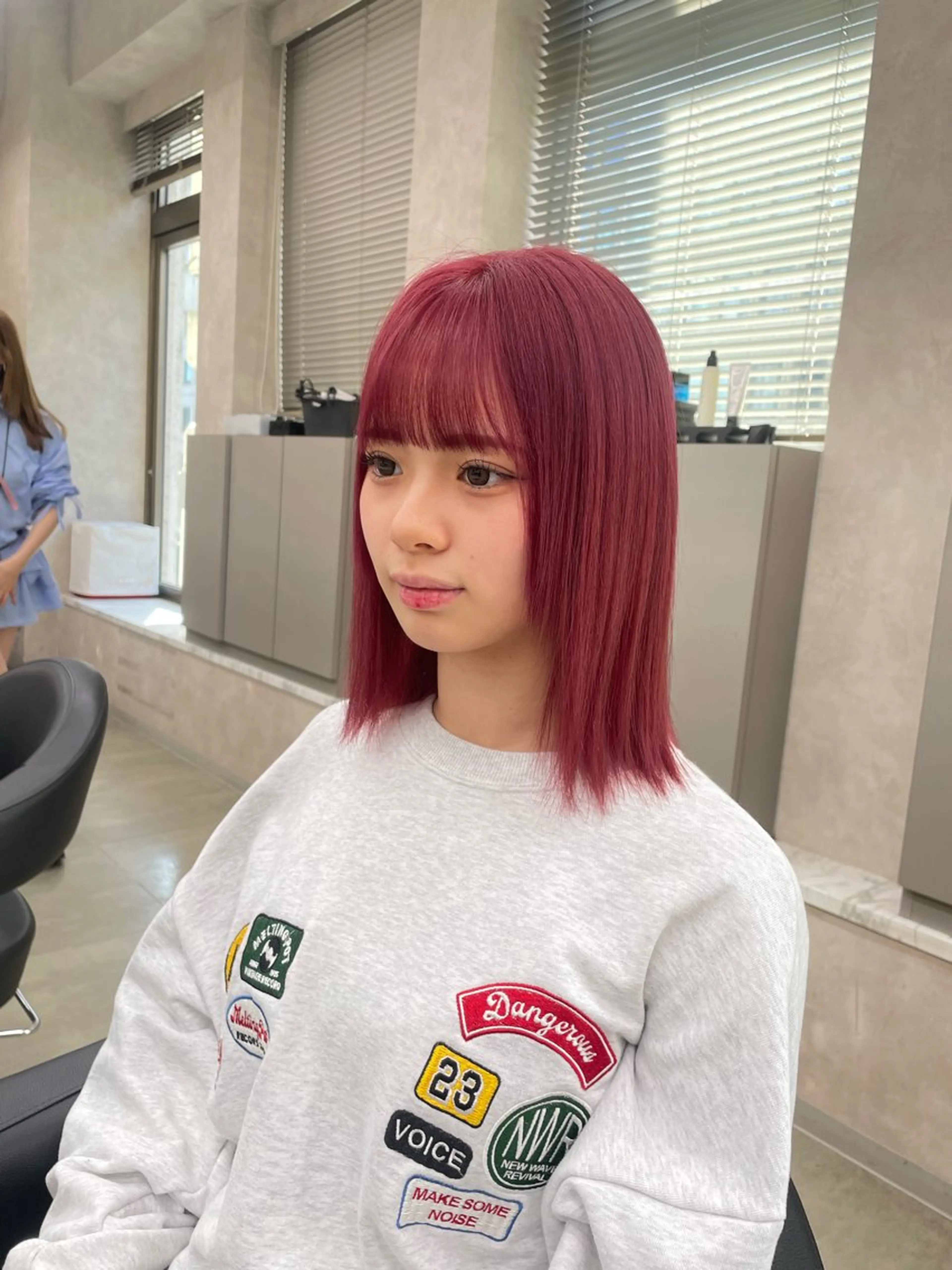 ミディアム カラー ヘアアレンジ ヘアカラー トリートメント ヘアセット 💗横浜美容室 💗HARUNAのヘアスタイル
