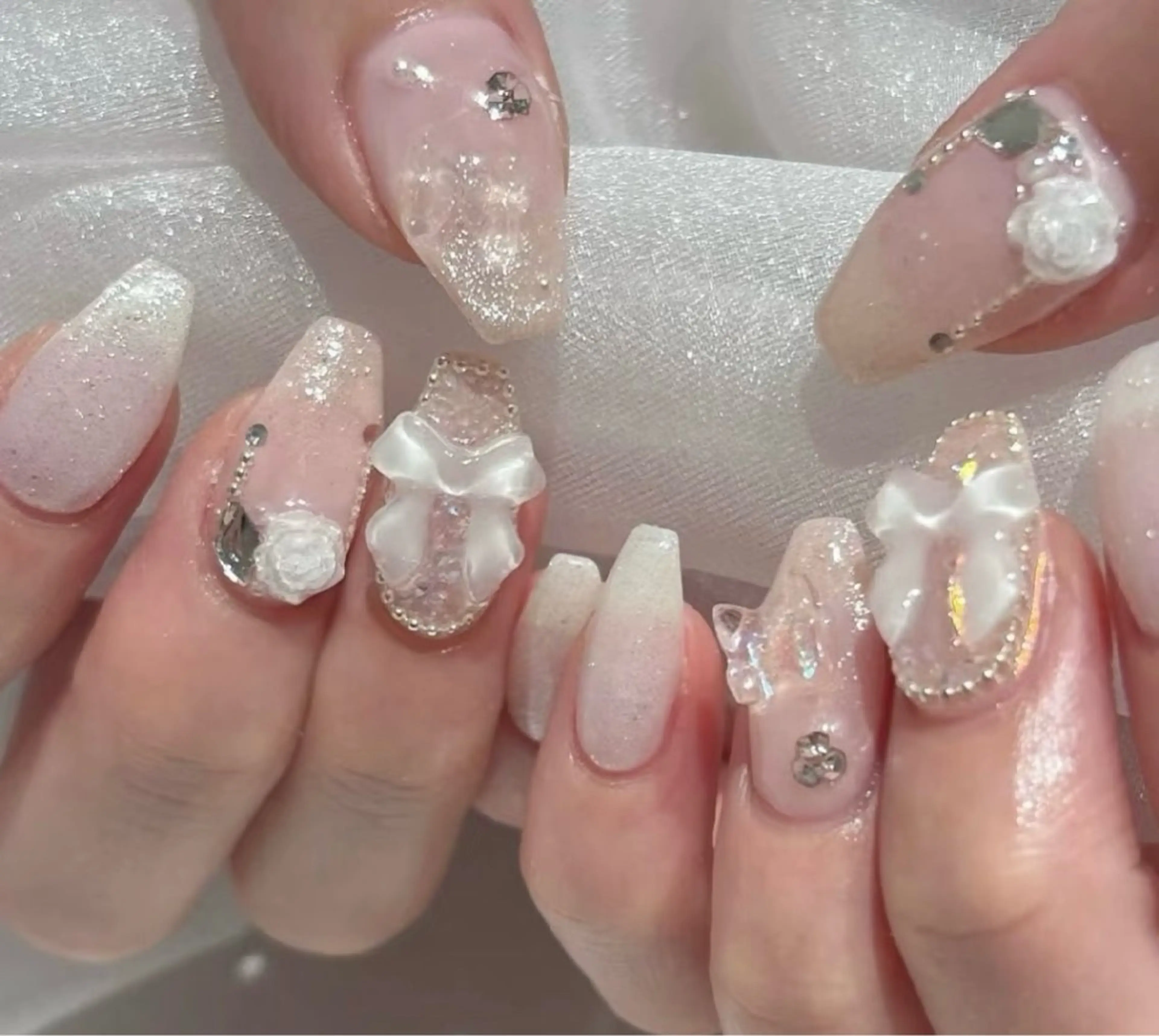 ネイル アートネイル フレンチネイル マグネットネイル ミラーネイル オフィスネイル ハンドネイル Blossom nail【ブラソンネイル】所属・Blossom nail_Yuniのネイルデザイン
