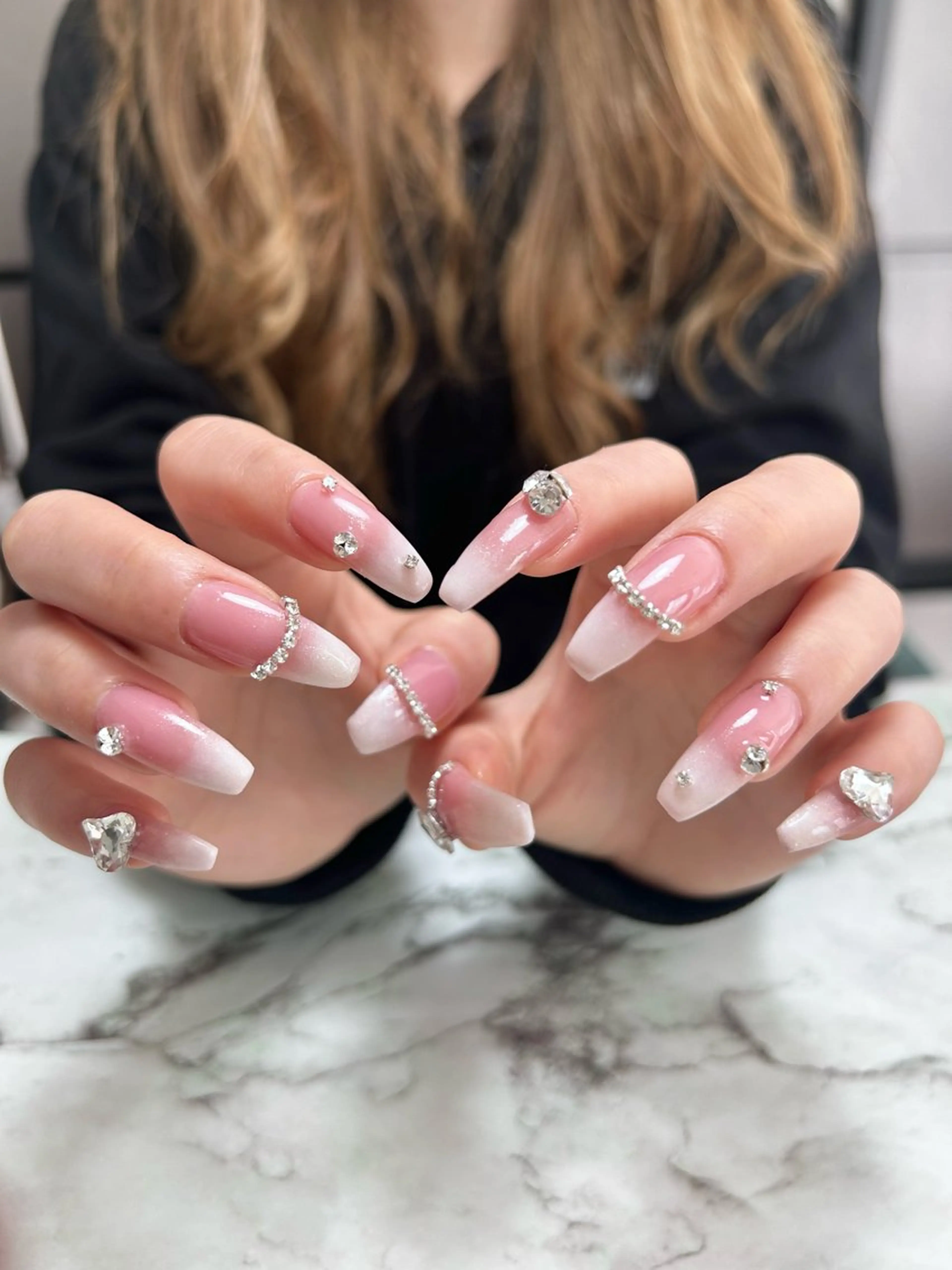 ネイル グラデーション ロングネイル ハンドネイル フットネイル TESORO nailのネイルデザイン