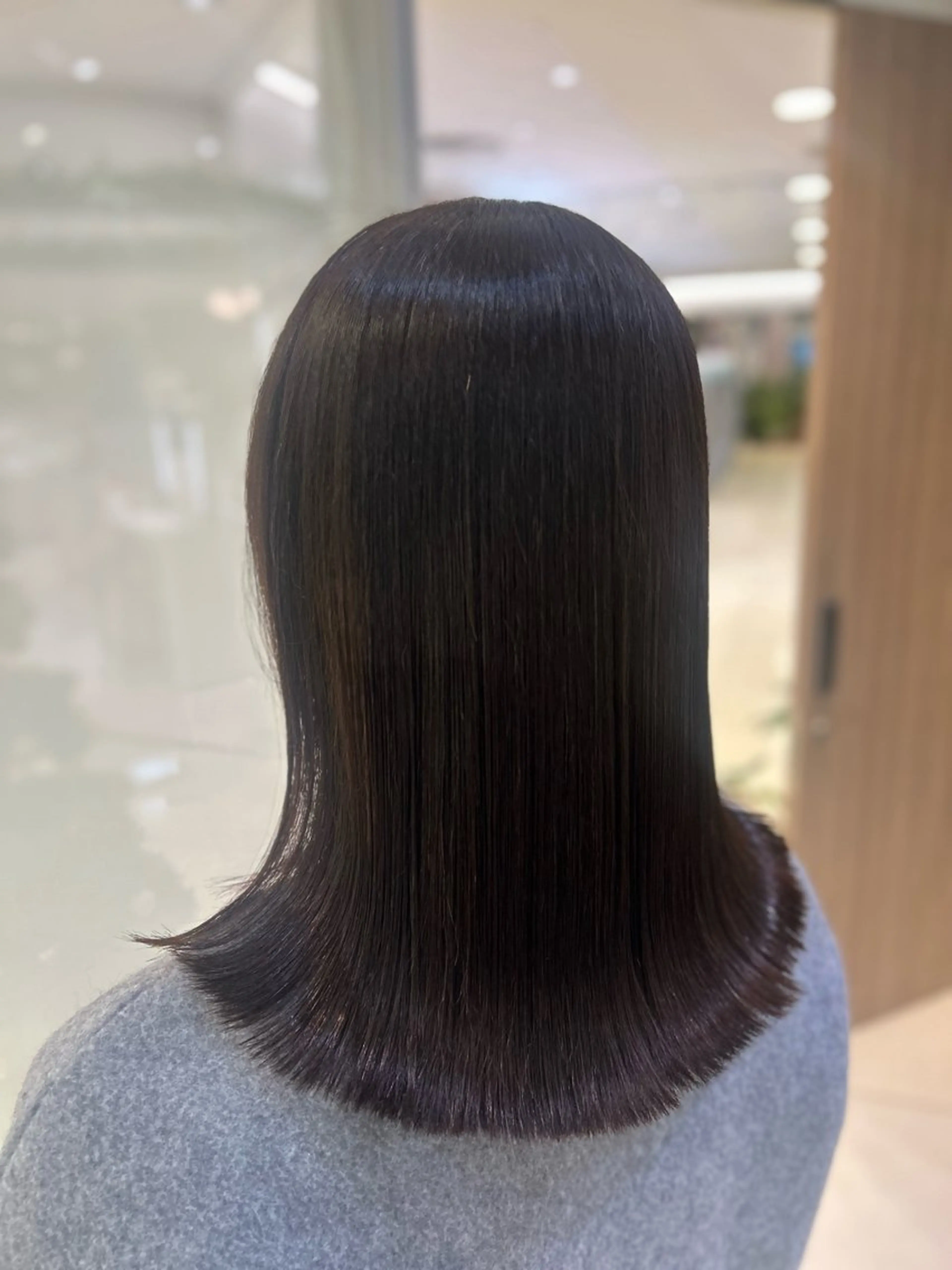 ミディアム パーマ カット 縮毛矯正 トリートメント 艶質改善/縮毛矯正 ササキナツミのヘアスタイル