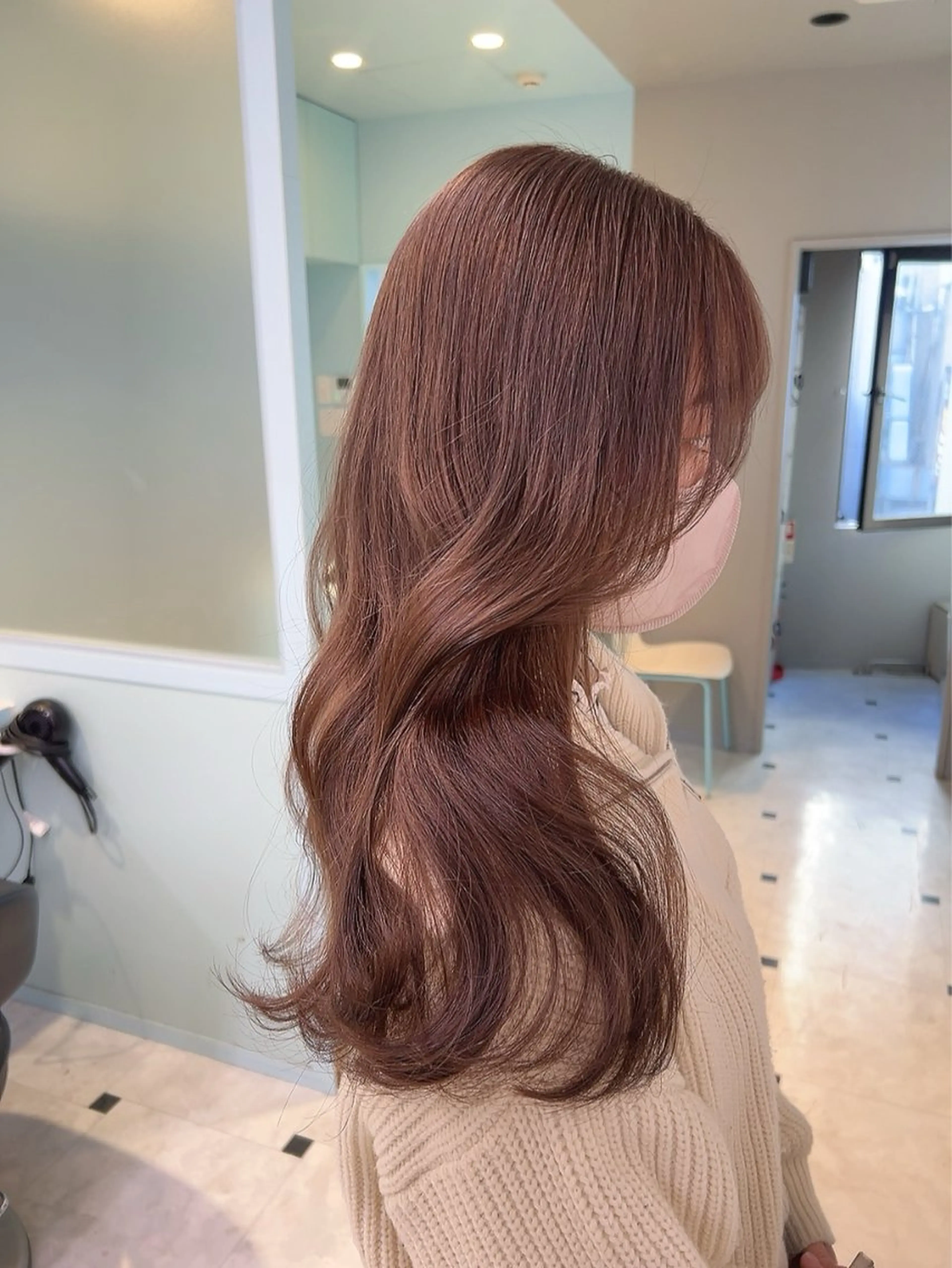 ロング カラー ヘアカラー トリートメント ヘッドスパ ヘアセット 🥞ベージュ系カラー 【すずきりほ】🥞のヘアスタイル