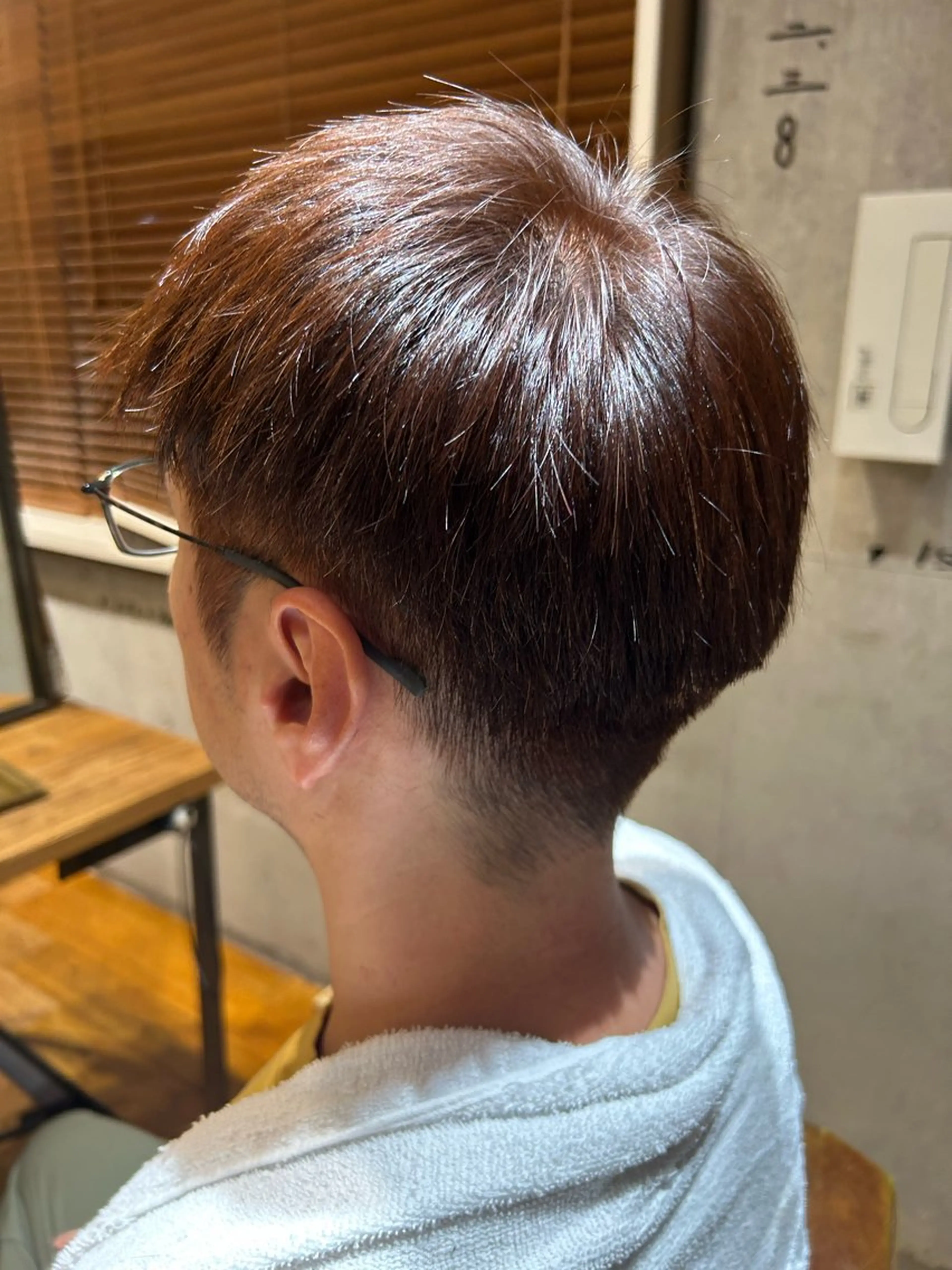 カラー メンズ ブラウンカラー オレンジ オレンジブラウン インナーカラー ✂️櫻井海星のヘアスタイル