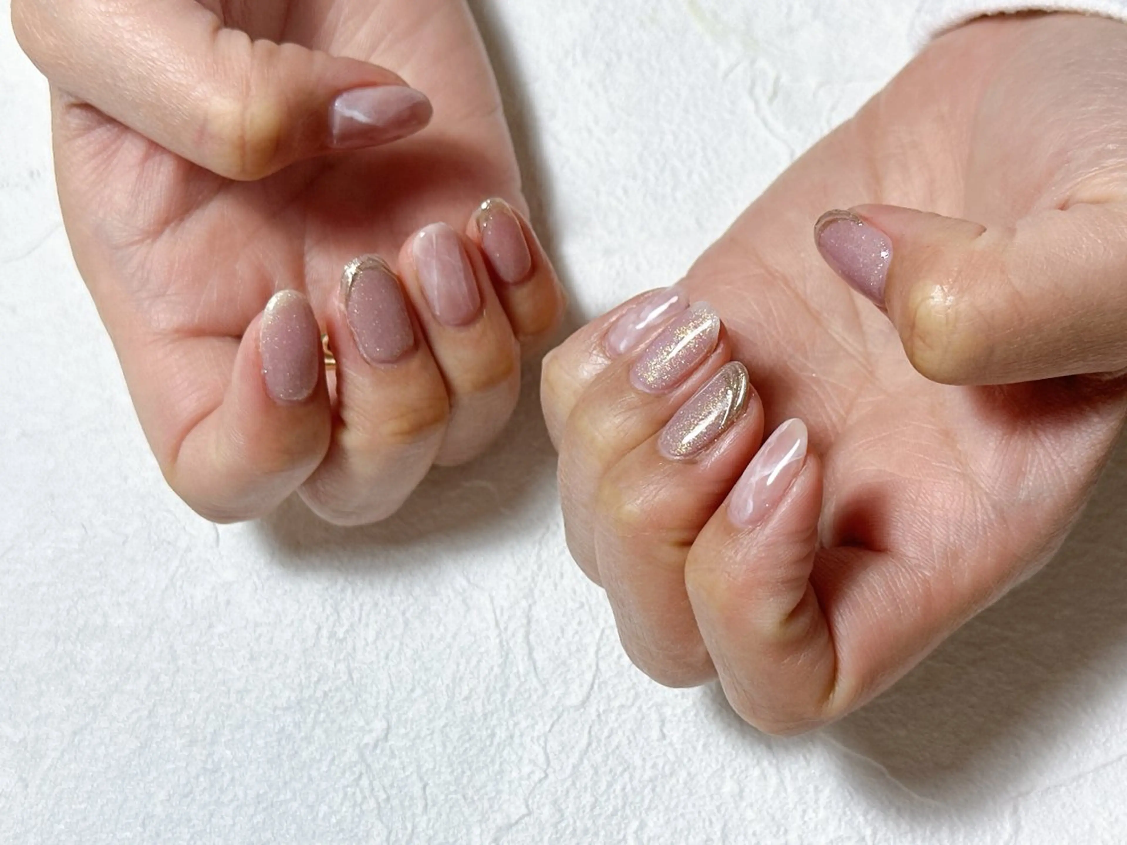 ネイル オーロラネイル フットネイル フレンチネイル ジェルネイル 韓国ネイル Mogu nail 二子玉川のネイルデザイン