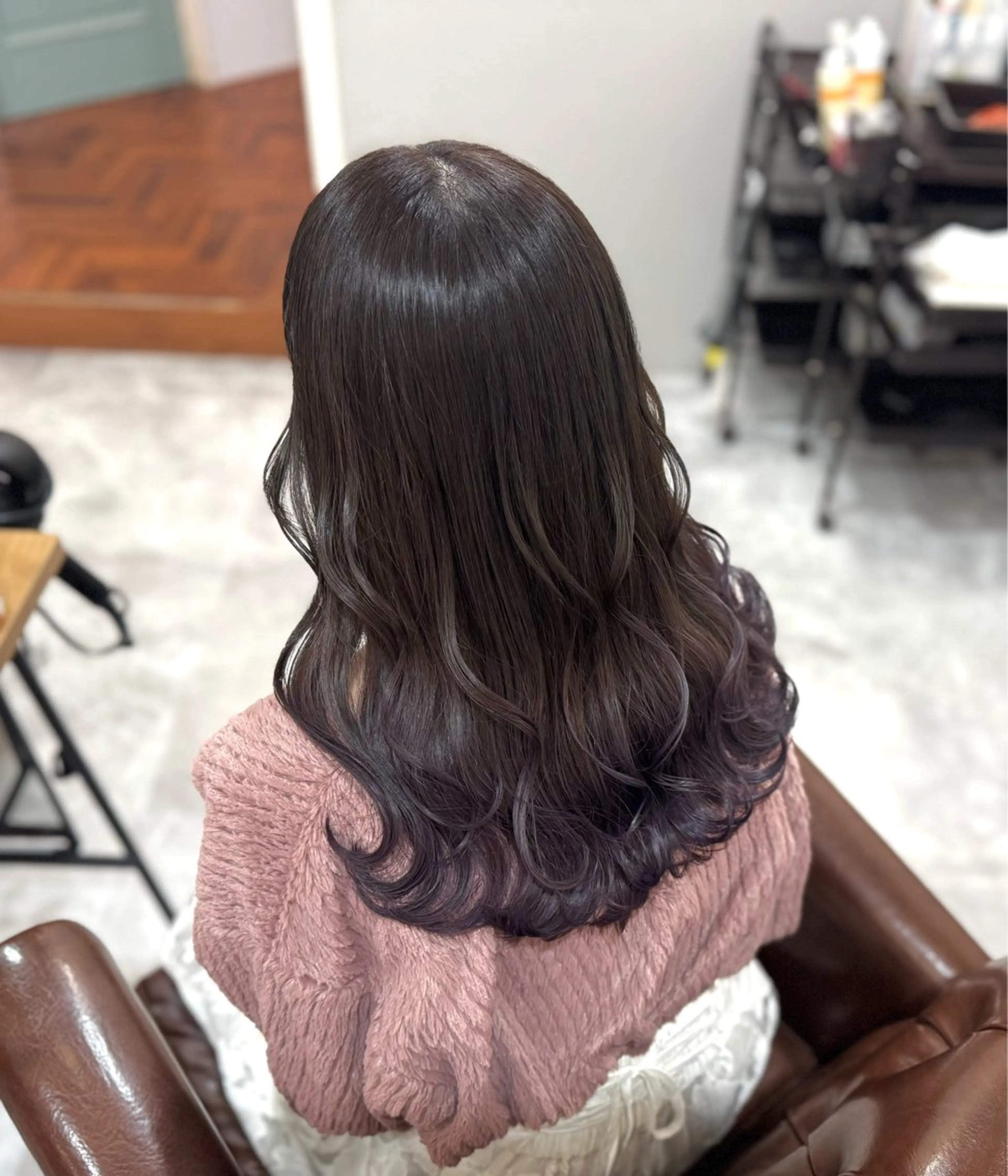 セミロング カラー グラデーションカラー パープルカラー yumika /透明感×似合わせのヘアスタイル