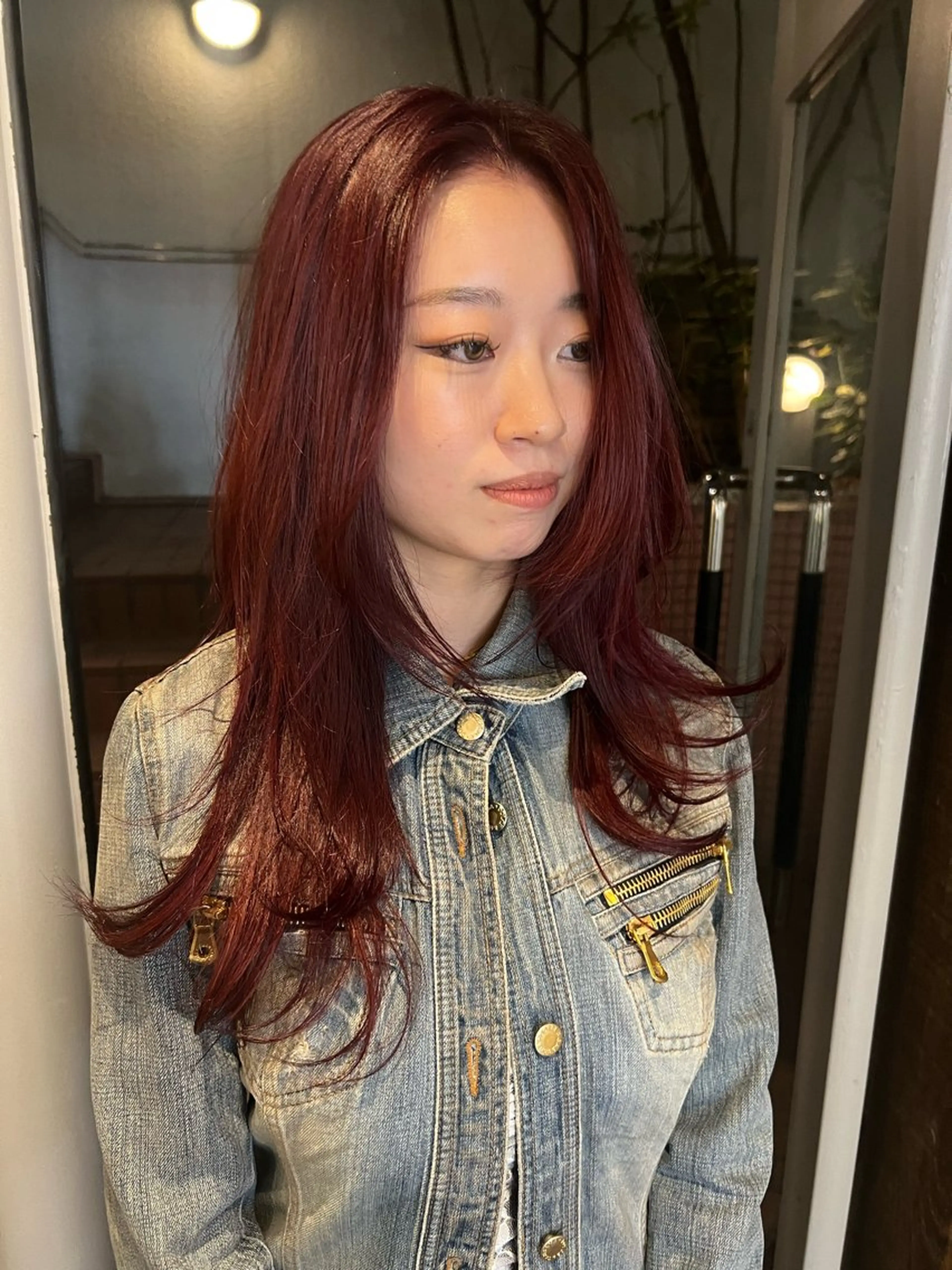 ロング カラー カット ヘアカラー haco＋所属・圧倒的デザイン力 店長🎨RENAのヘアスタイル