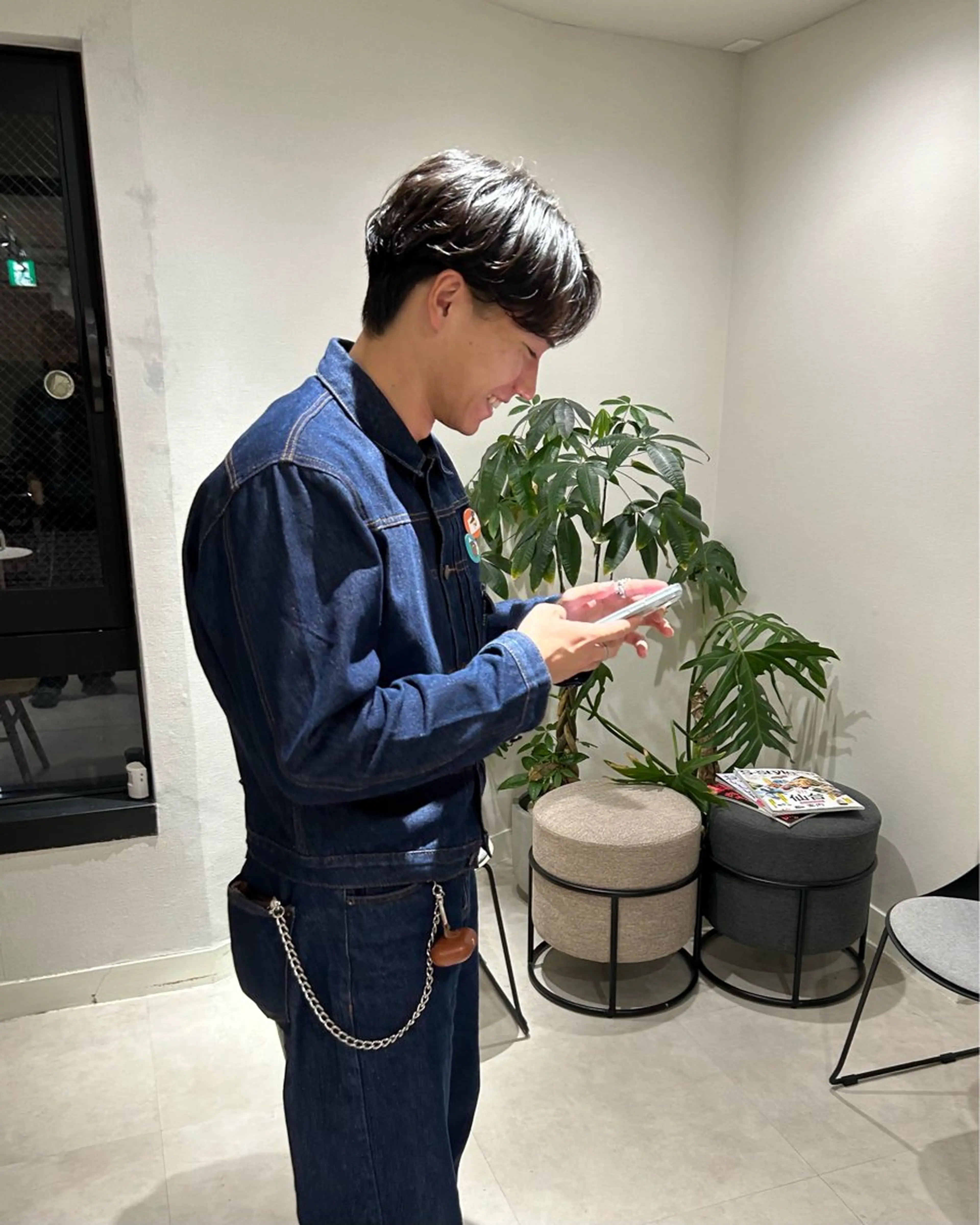 ショート パーマ メンズ 透明感/艶髪/ 石山浩二のヘアスタイル