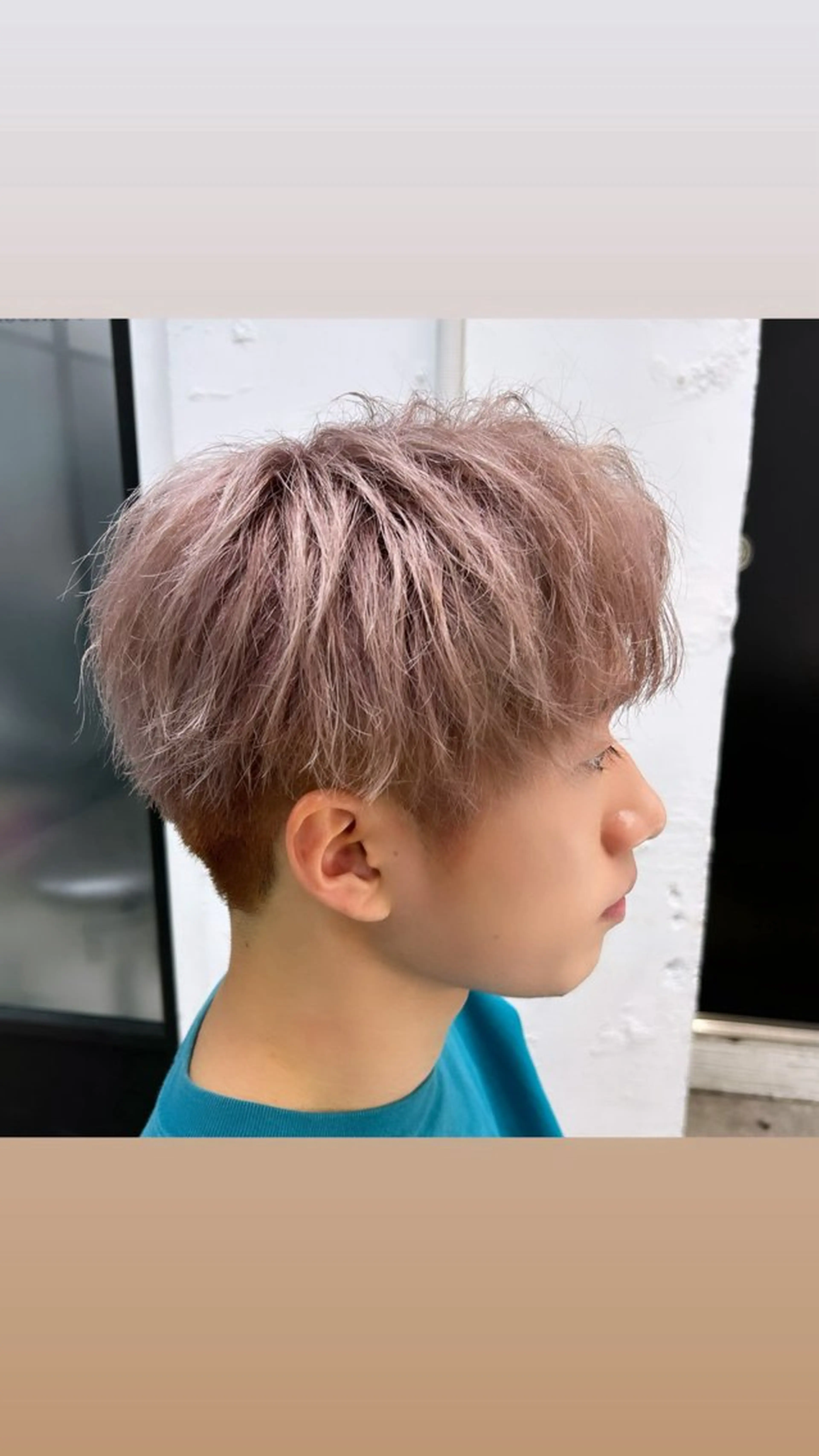 カラー メンズ 透明感カラー ピンクカラー カット ヘアカラー 渋谷メンズヘア/ 加藤優一のヘアスタイル