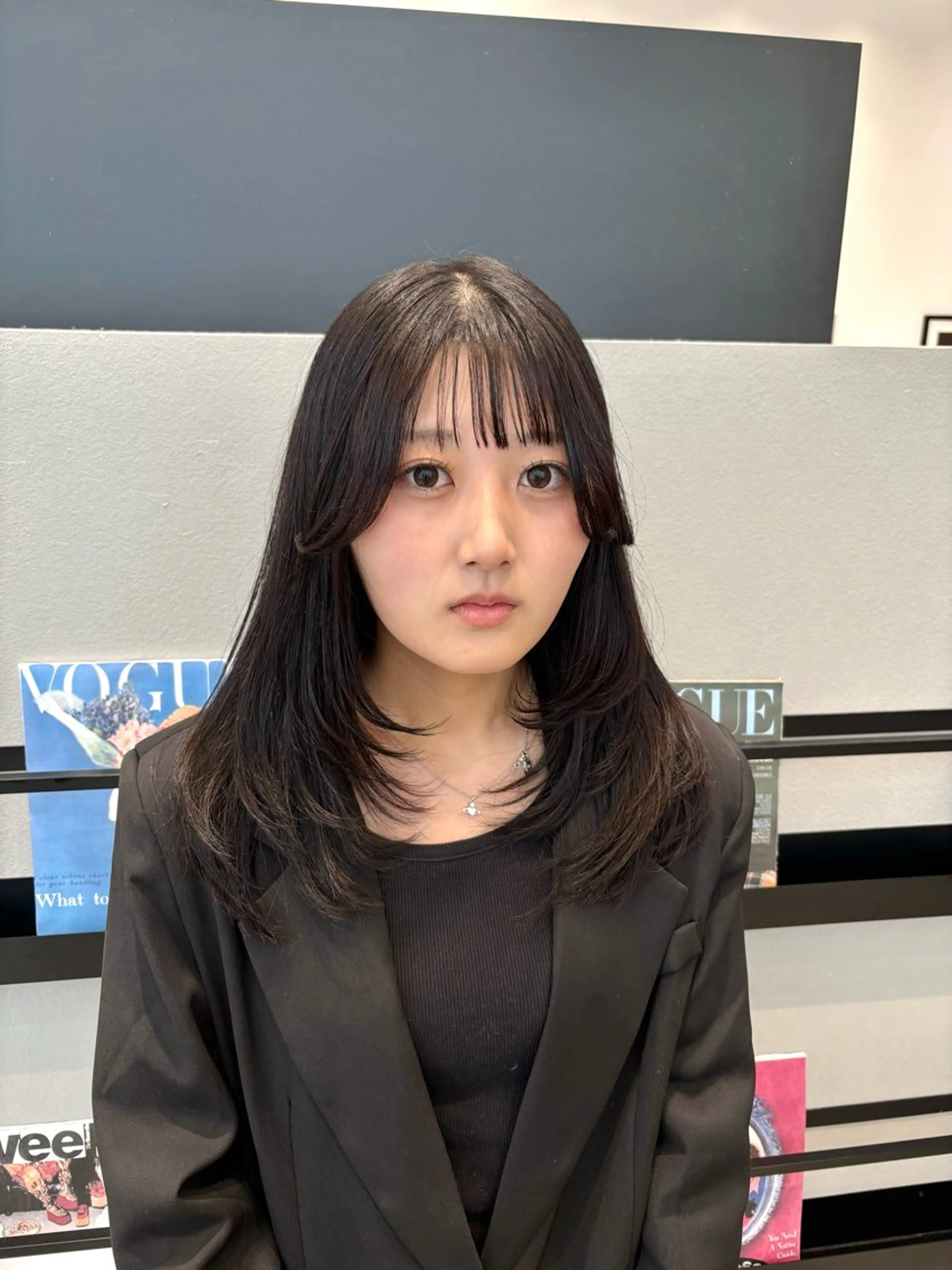 セミロング カラー 透明感カラー レイヤーカット カット ヘアカラー 透明感カラー/ レイヤーkotonoのヘアスタイル