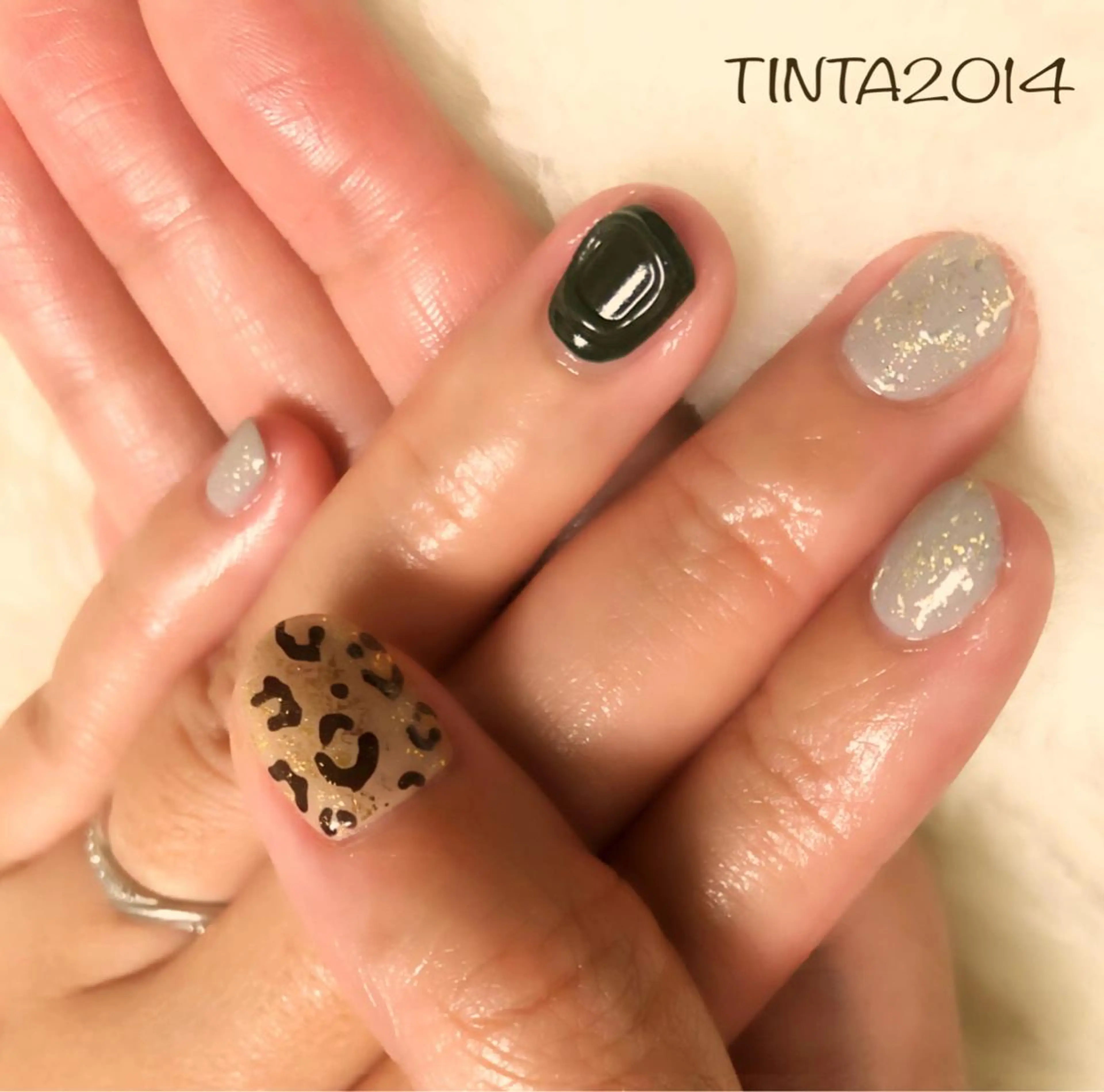 ネイル アニマル柄 冬ネイル ネイルサロン ティンタ所属・馬場 典子のネイルデザイン