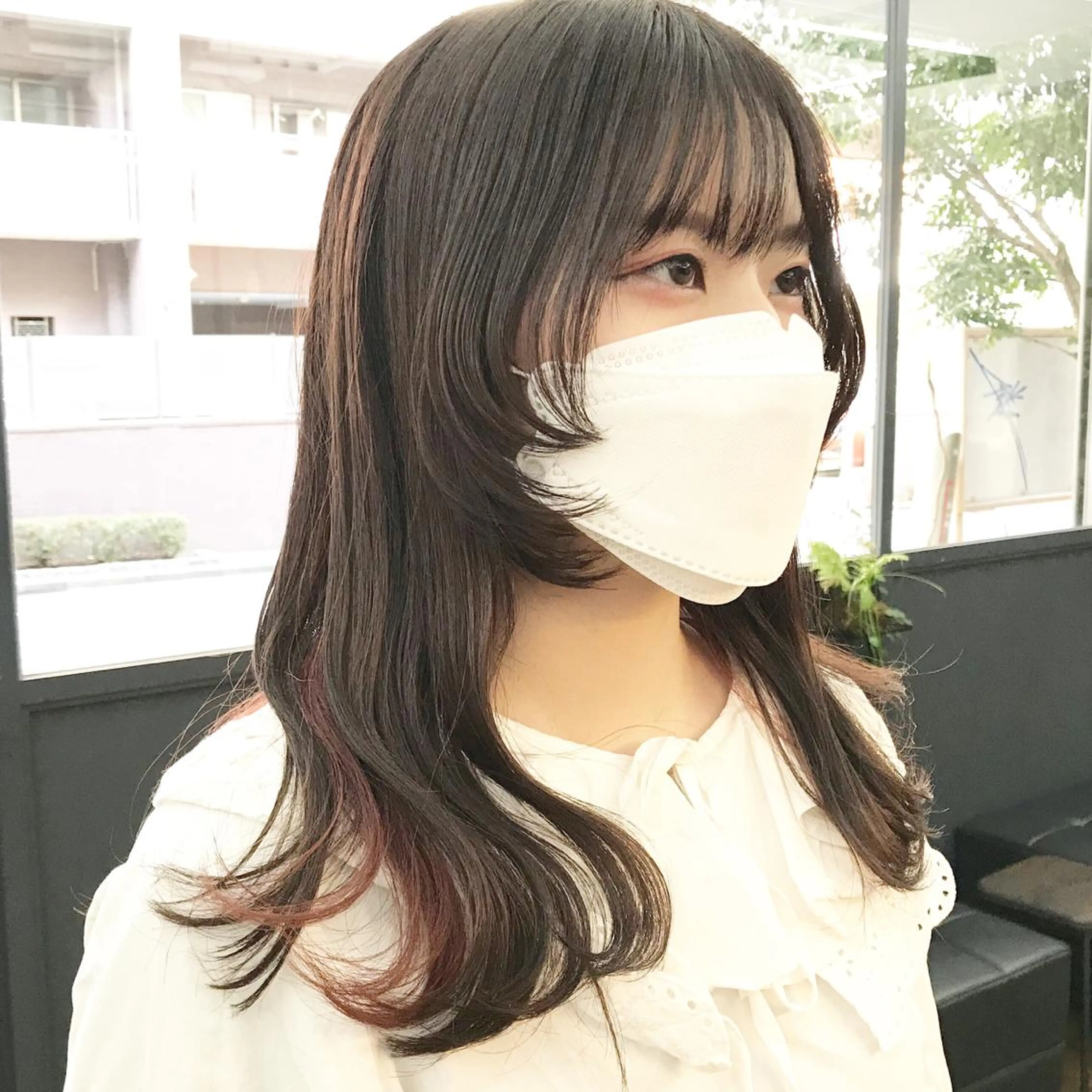 セミロング カラー ブリーチ ブラウンカラー ケアブリーチ イルミナカラー インナーカラー カット ヘアカラー トリートメント ヘアセット ✂︎ウルフ・ショート ✂︎MIKUNIのヘアスタイル