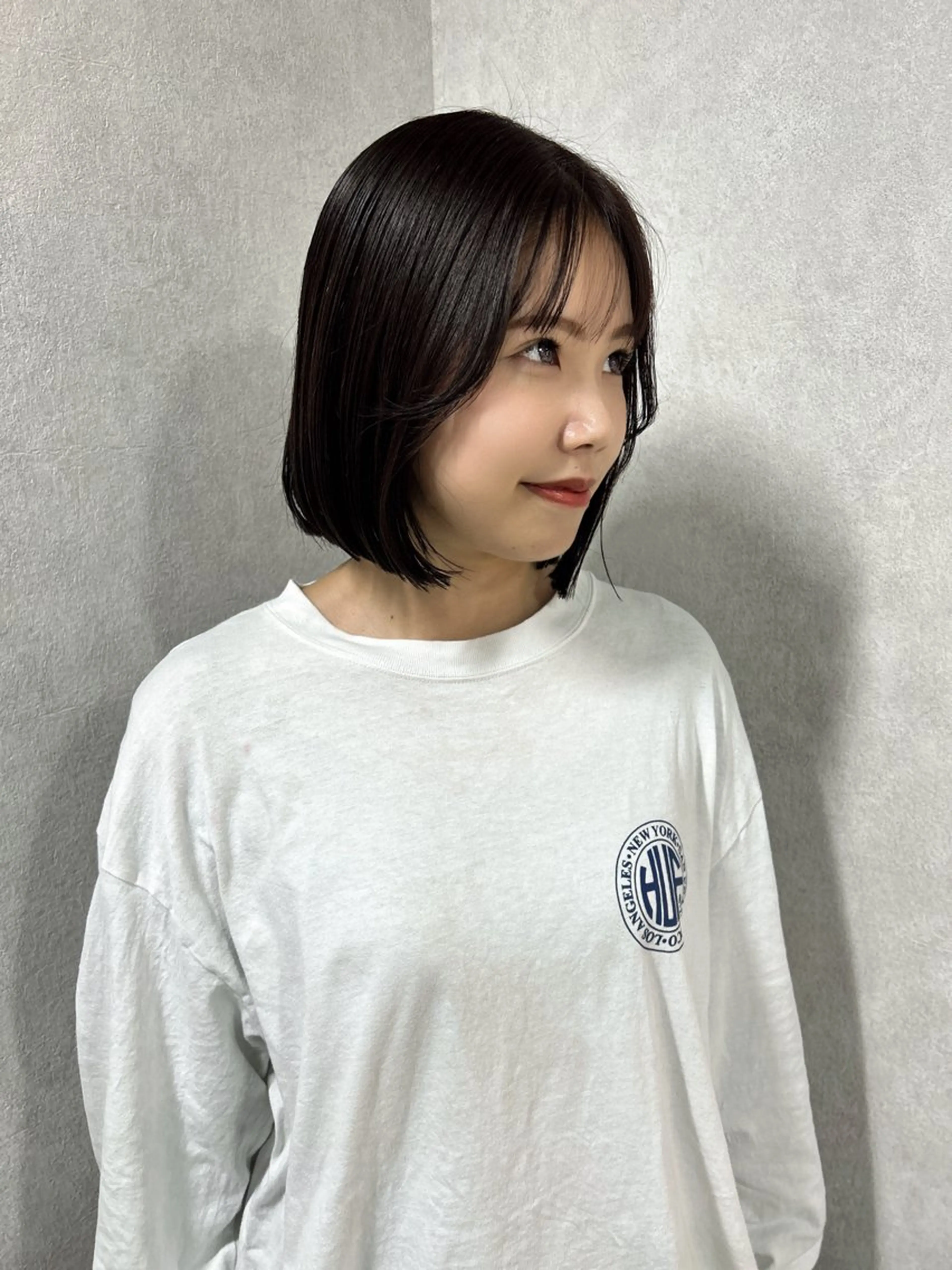 ミディアム カラー ボブ カット ヘアカラー 大阪韓国ヘア/ /酸性縮毛矯正ゆうとのヘアスタイル