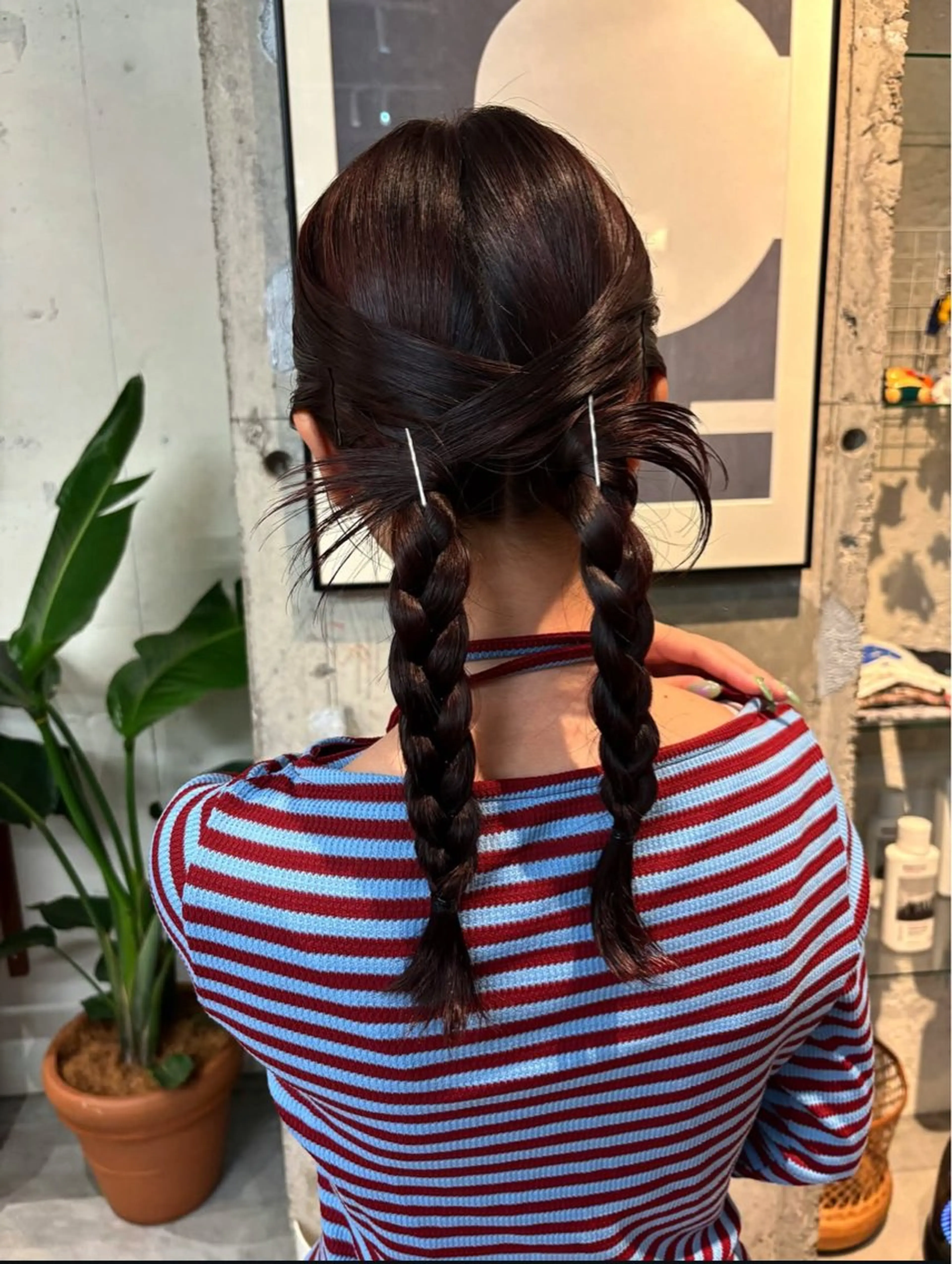 ミディアム カラー ヘアカラー トリートメント 永田 愛莉のヘアスタイル