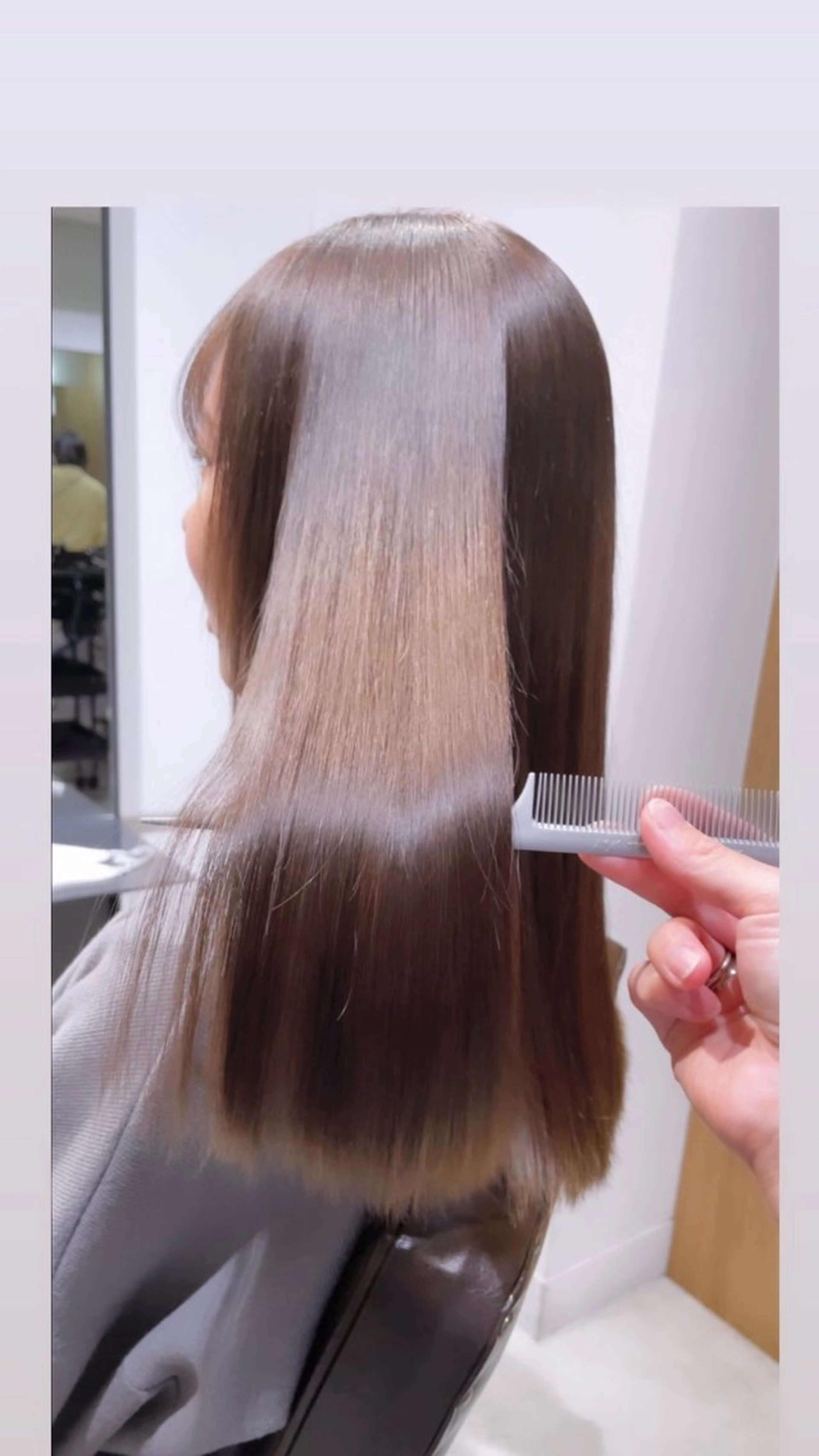 ロング カット 縮毛矯正 🩵縮毛矯正  髪質 改善 ツヤ髪🩵のヘアスタイル