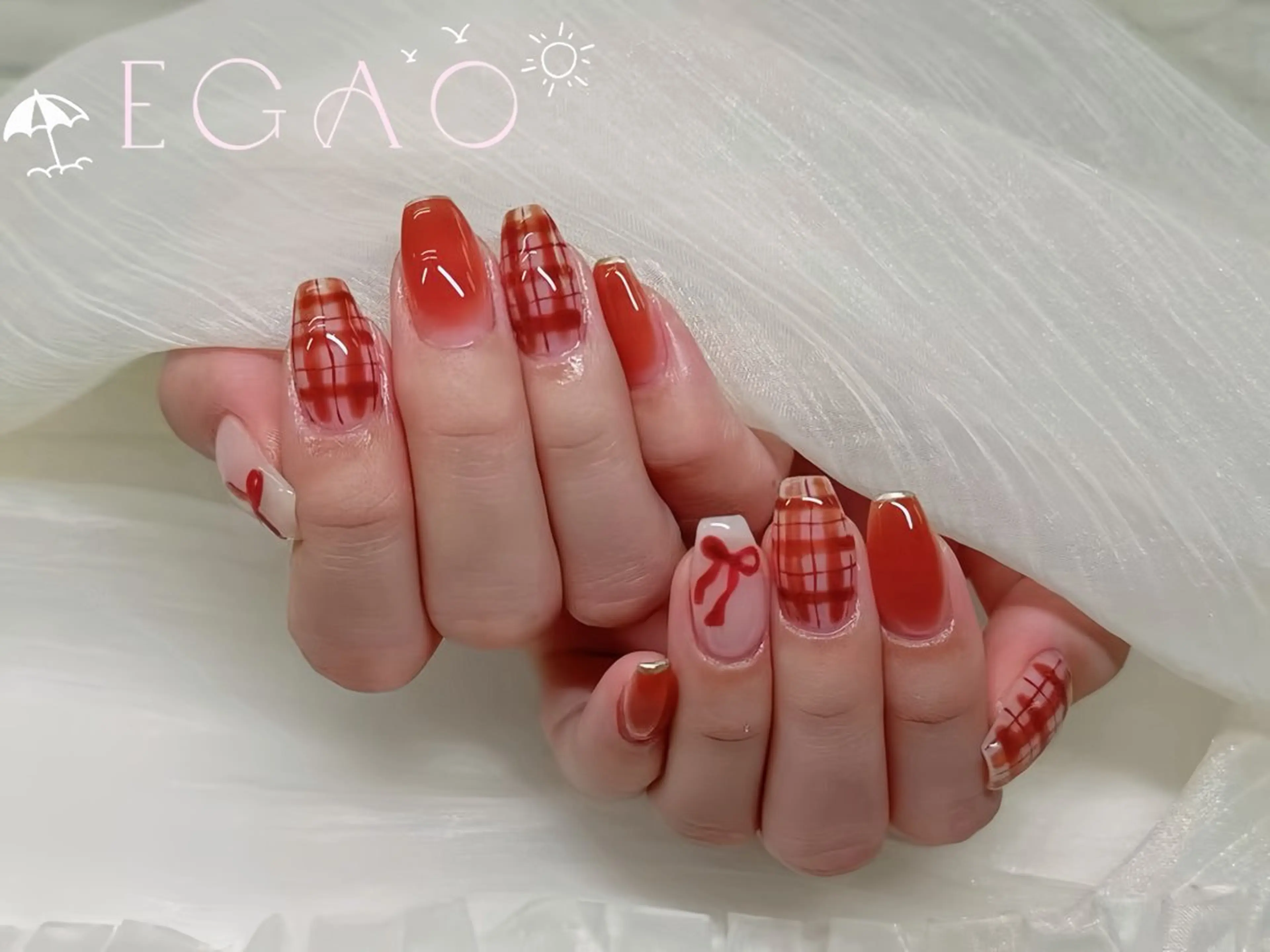 ネイル アートネイル フットネイル フレンチネイル ジェルネイル グラデーション ハンドネイル Egao Nail Salonのネイルデザイン