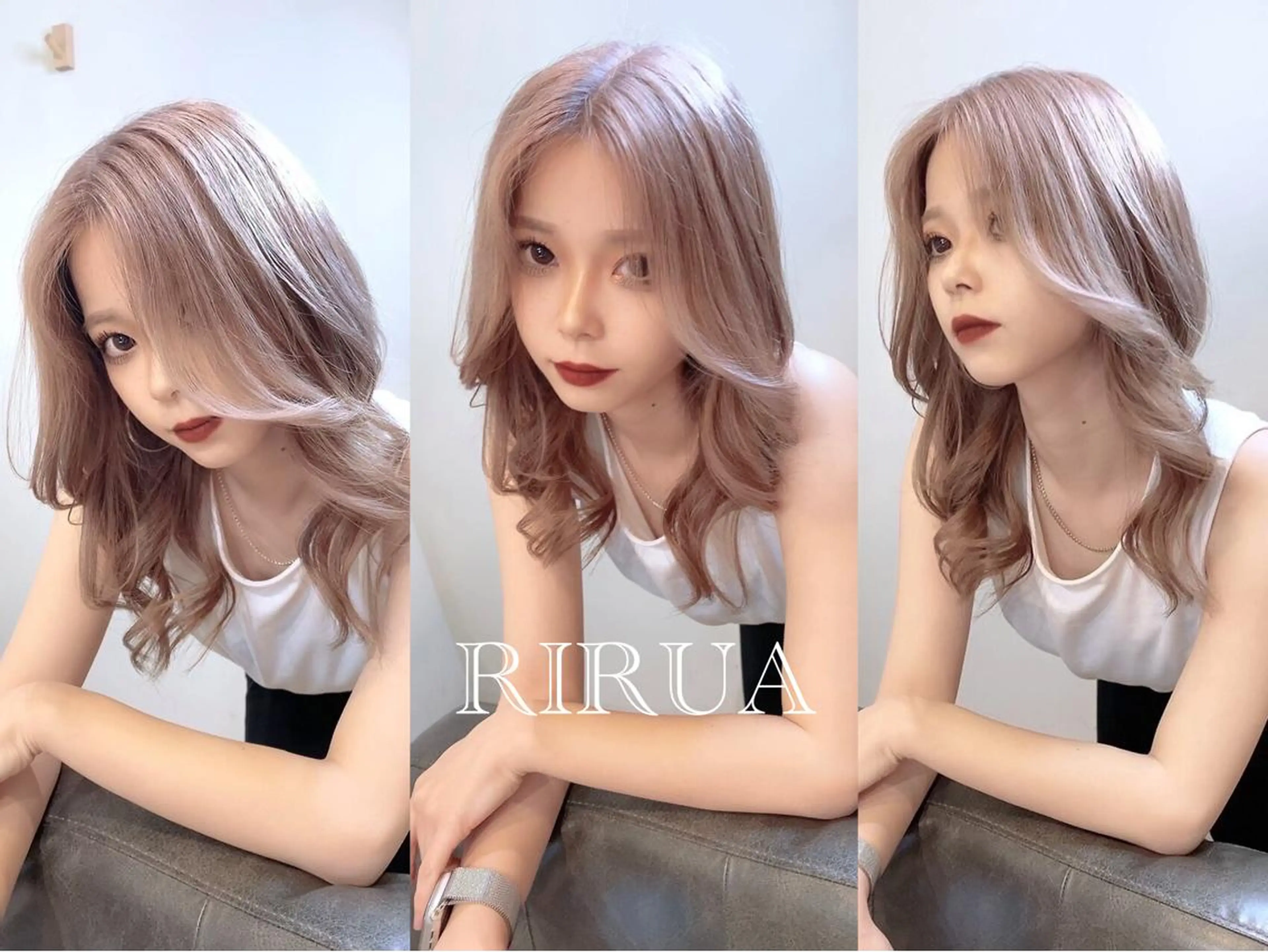 セミロング カラー RIRŪA所属・プルシールエクステ ちゃきのヘアスタイル
