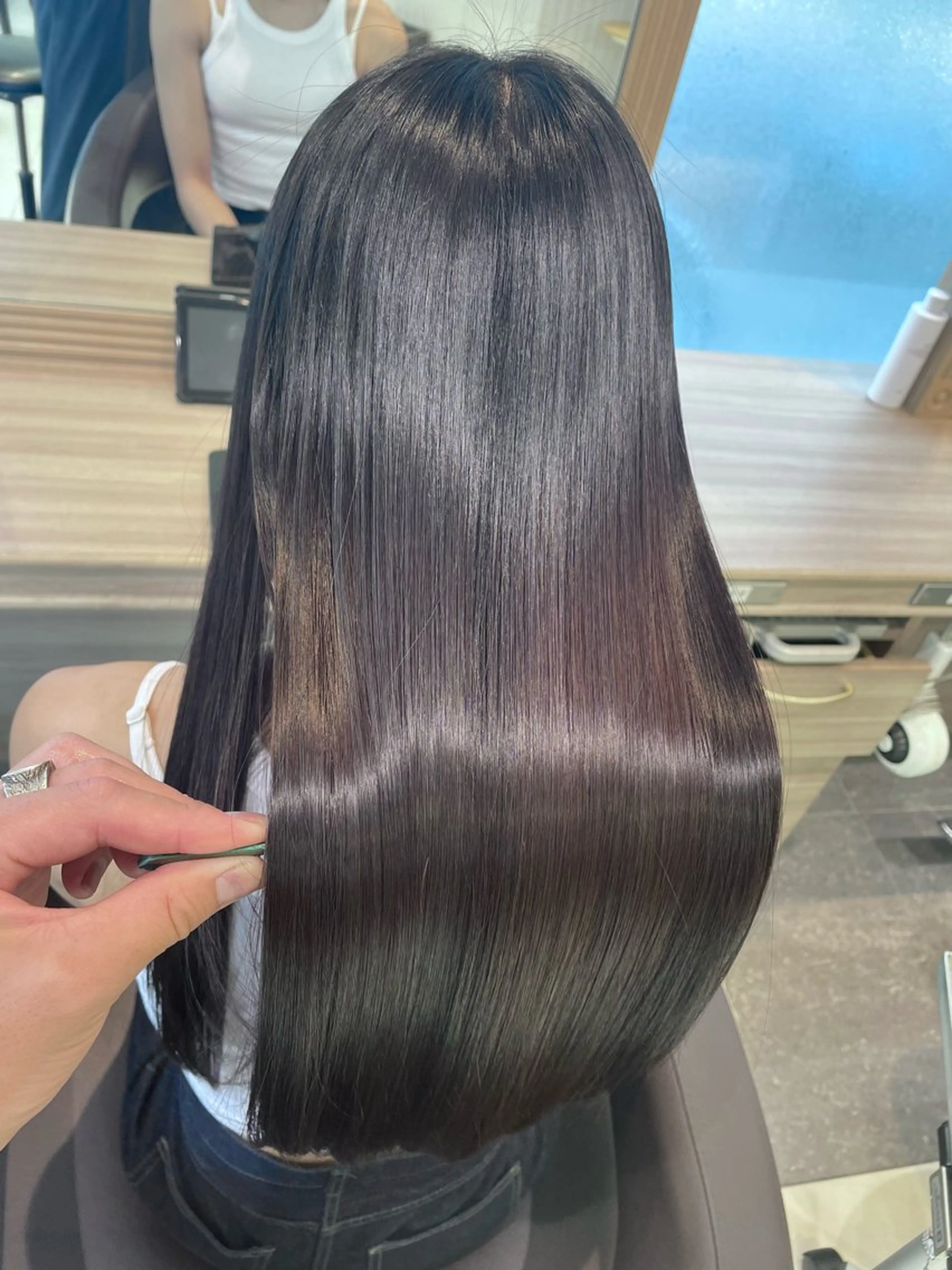 ロング パーマ 髪質改善 縮毛矯正 トリートメント 縮毛矯正 美髪矯正/髪質改善 /ヨナミネのヘアスタイル