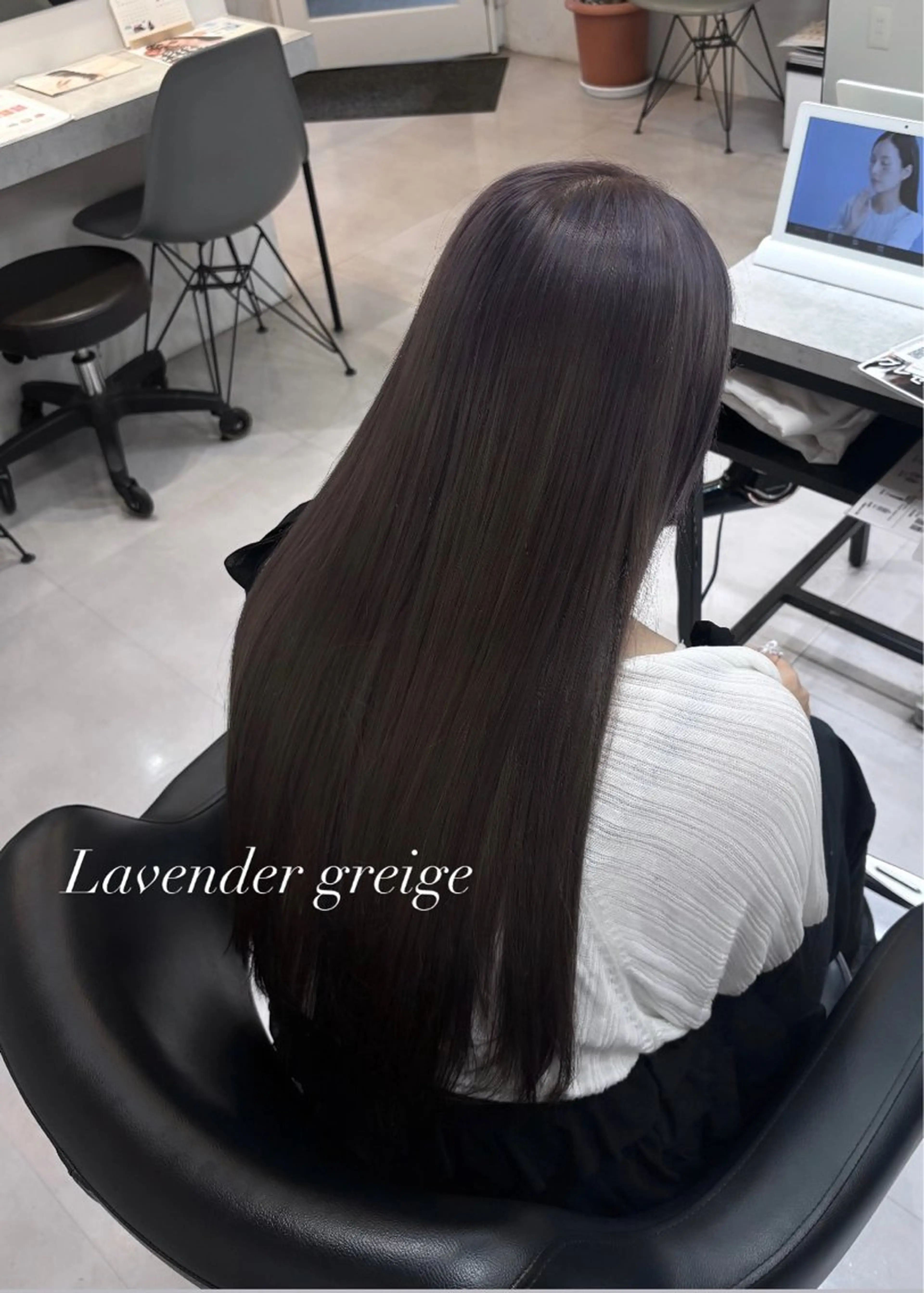 ロング カラー ブリーチ ダブルカラー グレージュ ラベンダーカラー ラベンダーグレージュ ヘアカラー ダブルカラー💖 / 髪質改善🪞✨/伽音のヘアスタイル
