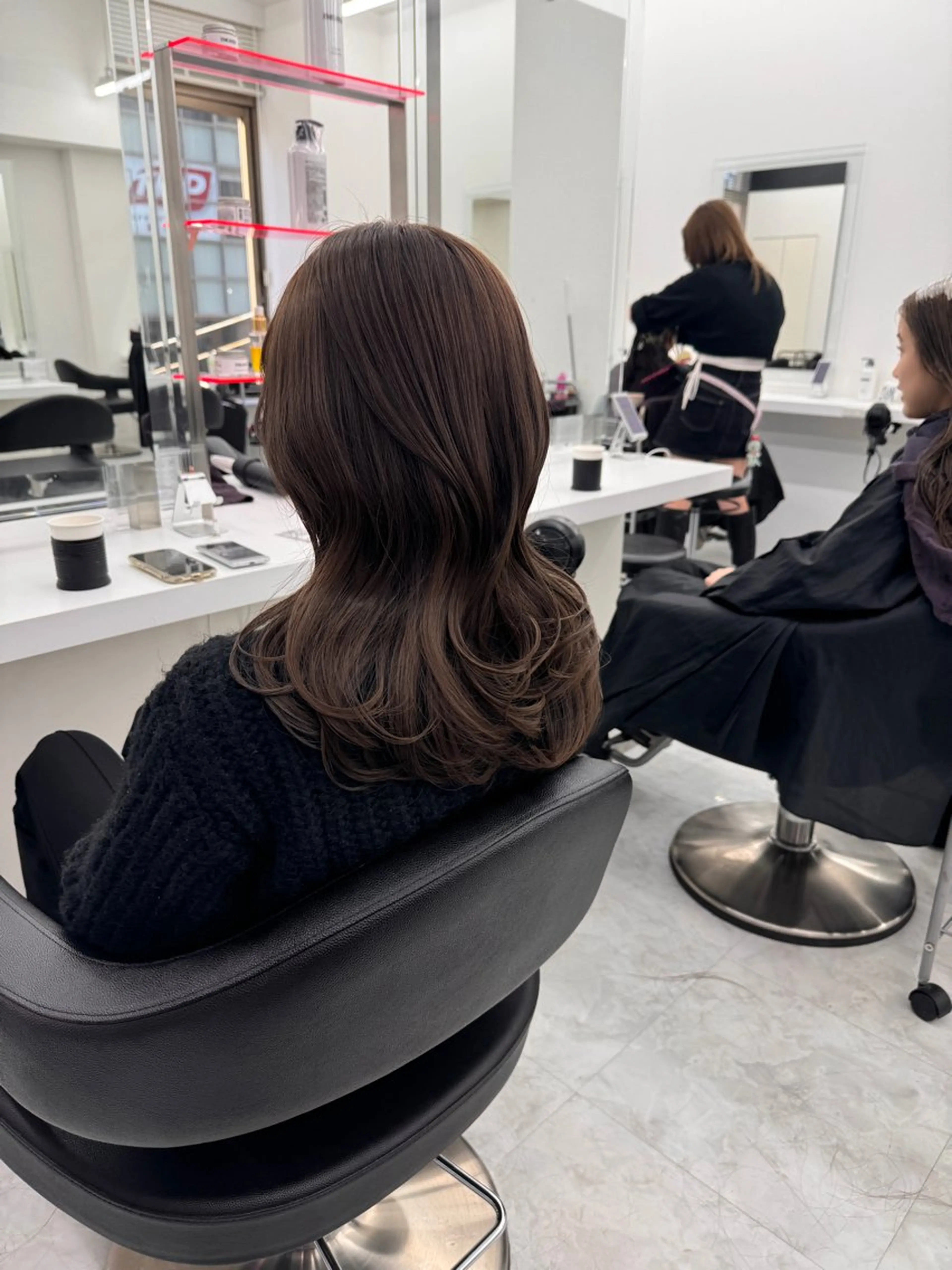 セミロング カラー カット ヘアカラー ヘッドスパ ヘアセット 💖透明感カラー＆暗 髪専門💖Akariのヘアスタイル