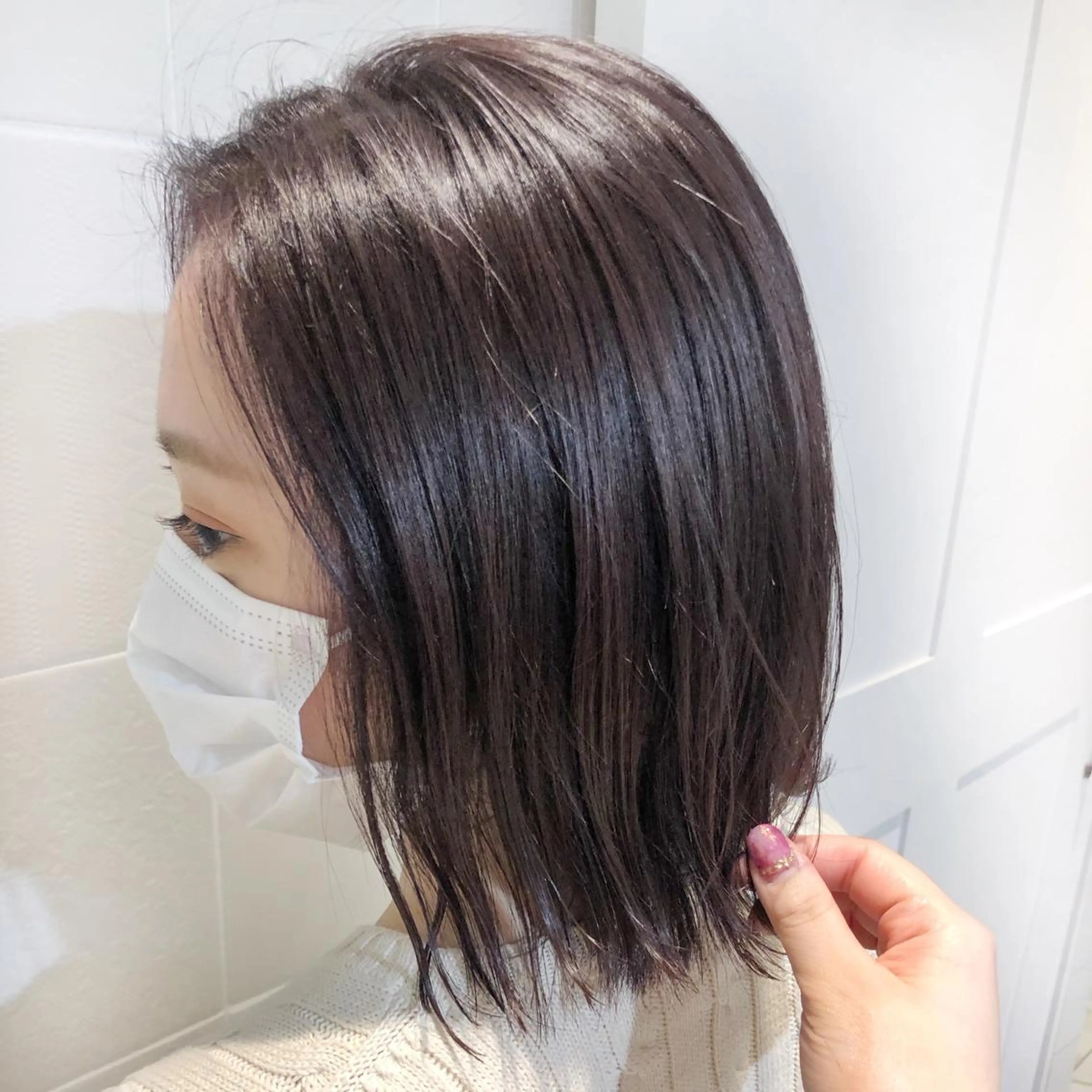 ミディアム カラー ヘアカラー トリートメント 🌟eyeモデル募集 しもさこ🌟のヘアスタイル