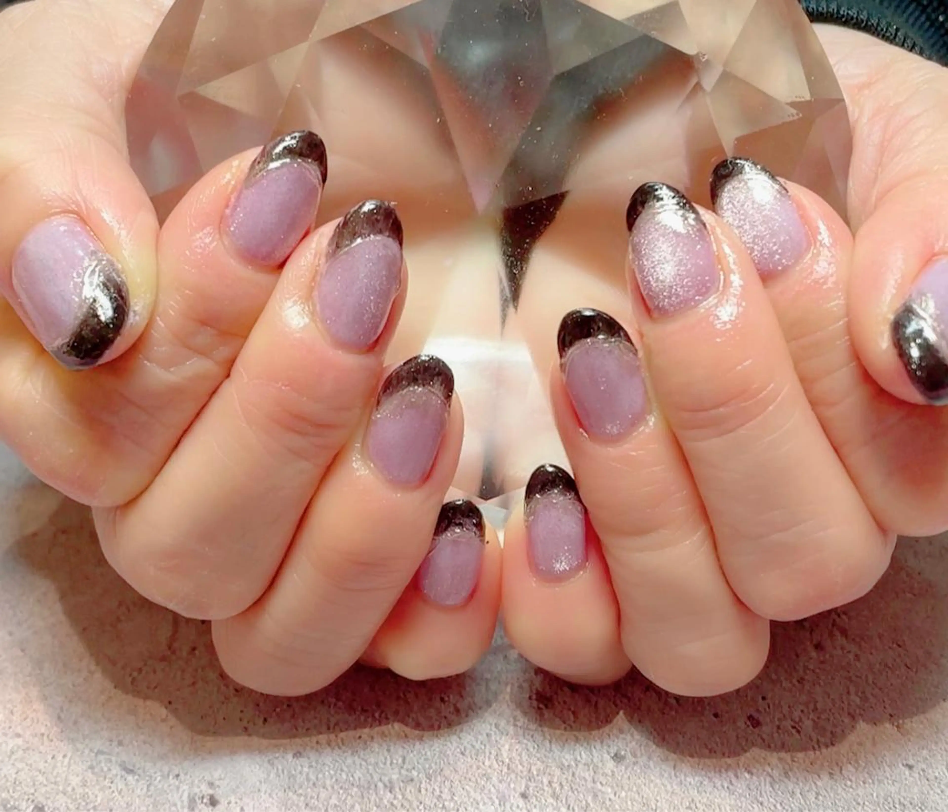 ネイル フレンチネイル マグネットネイル マグネットフレンチ ハンドネイル SINCERELY シンシアリー🌈のマツエク・マツパデザイン