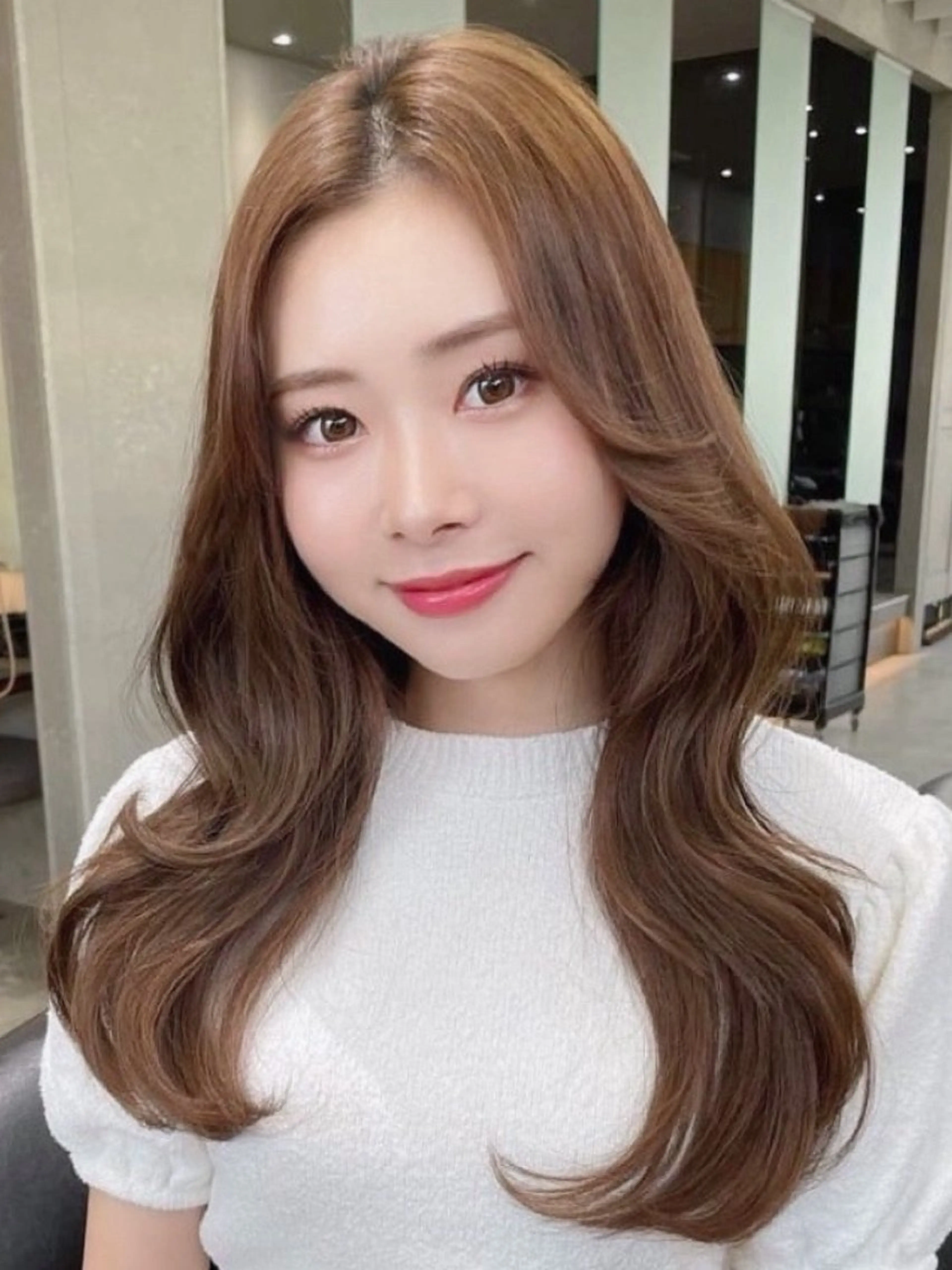 ロング カラー 山崎/ボブ縮毛矯正 レイヤー髪質改善のヘアスタイル