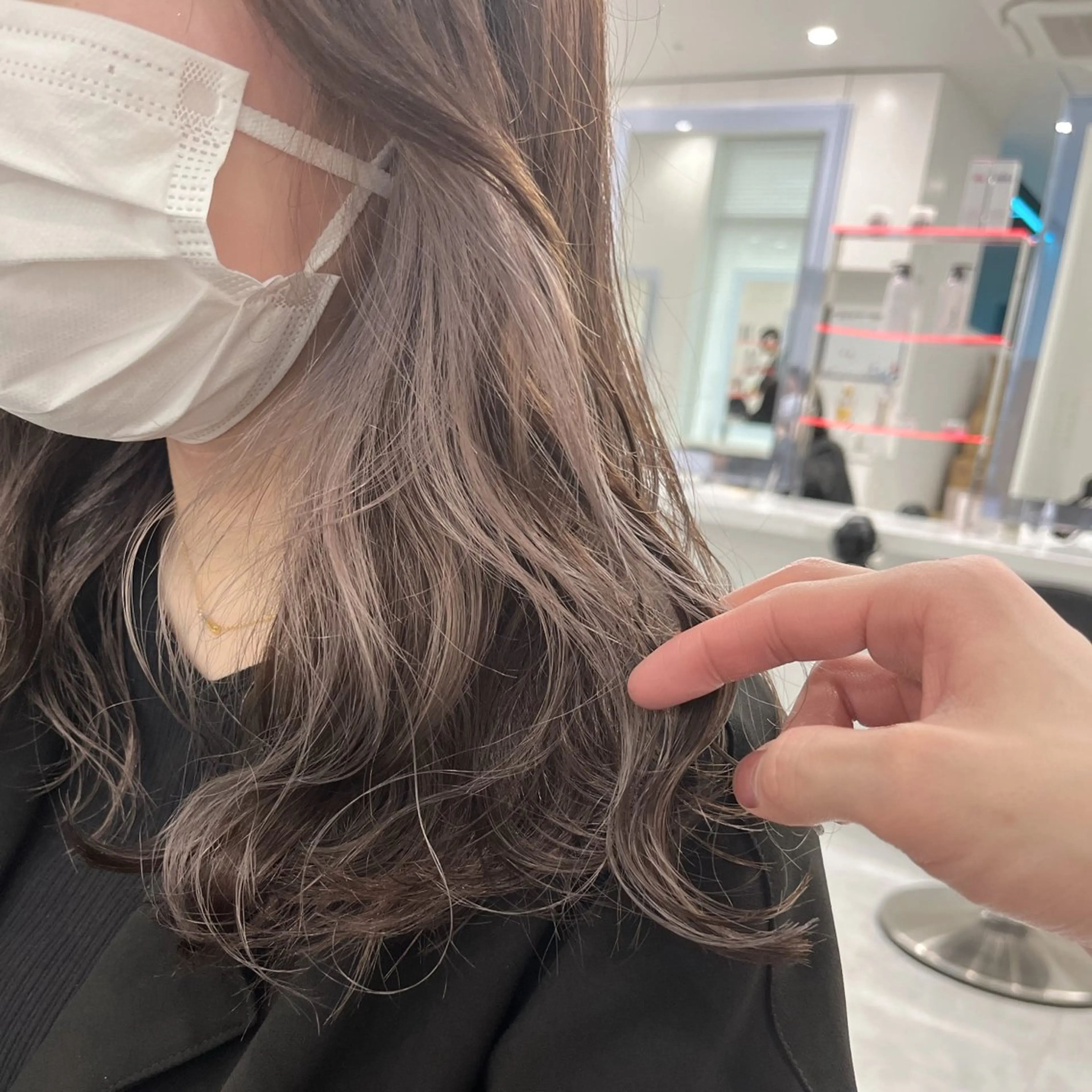 カラー ヘアカラー トリートメント 似合わせ💗透け感 💗ブリーチなし💗のヘアスタイル