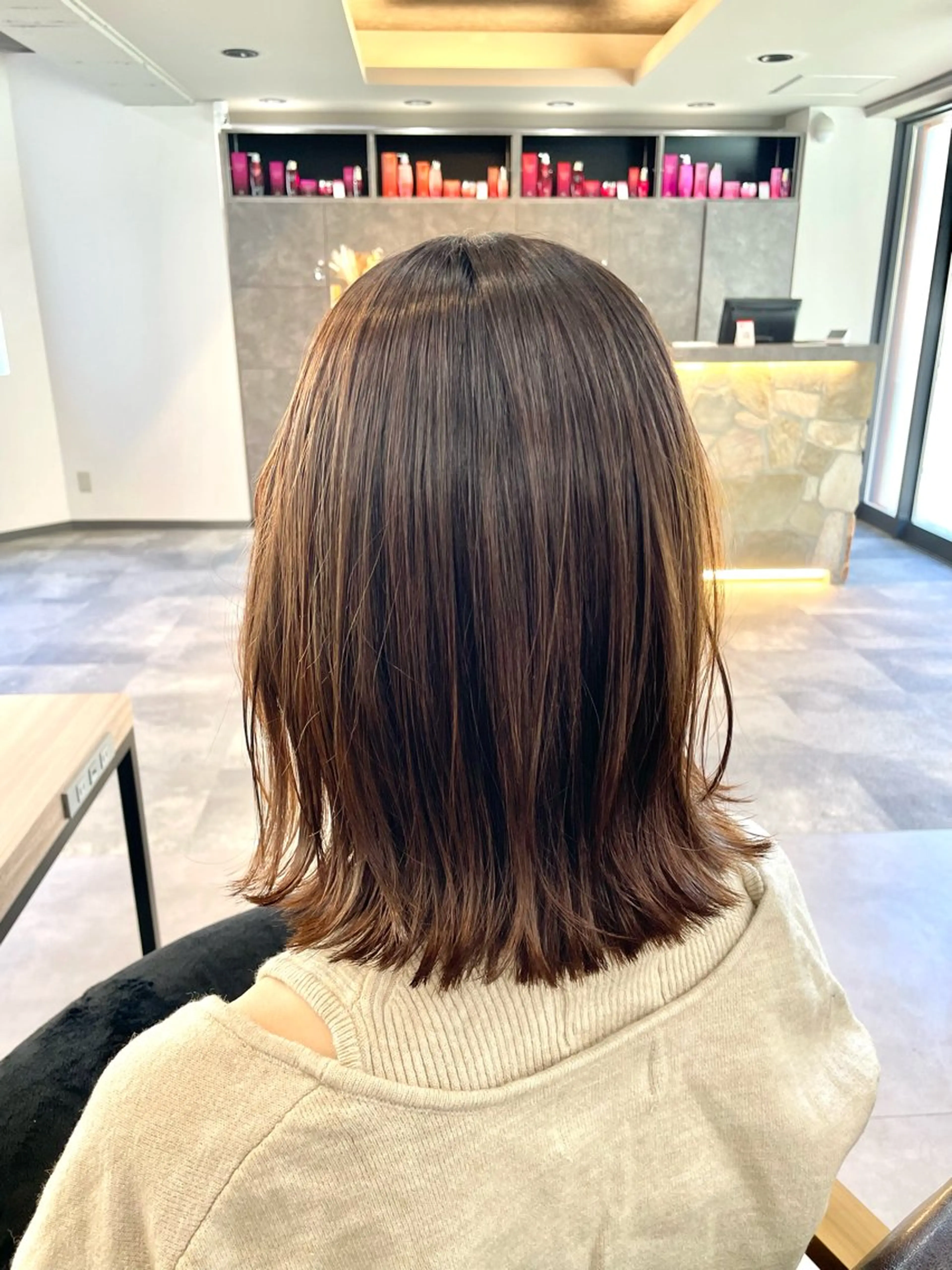 ミディアム 🫧髪質改善/透明感 カラー/RINAのヘアスタイル