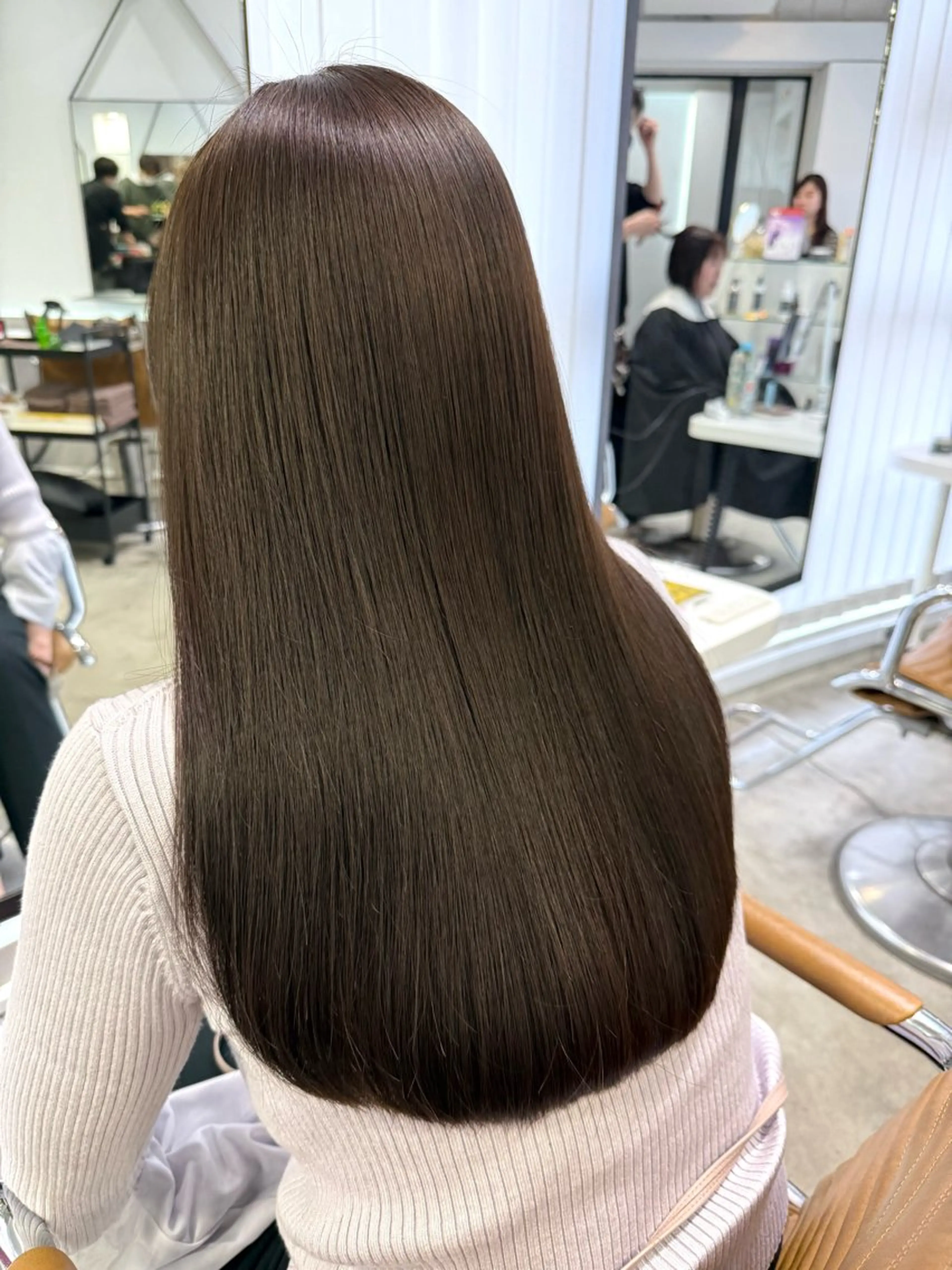 セミロング カット ヘアカラー トリートメント 似合わせ♡レイヤー/ 暖色艶カラー/moeのヘアスタイル