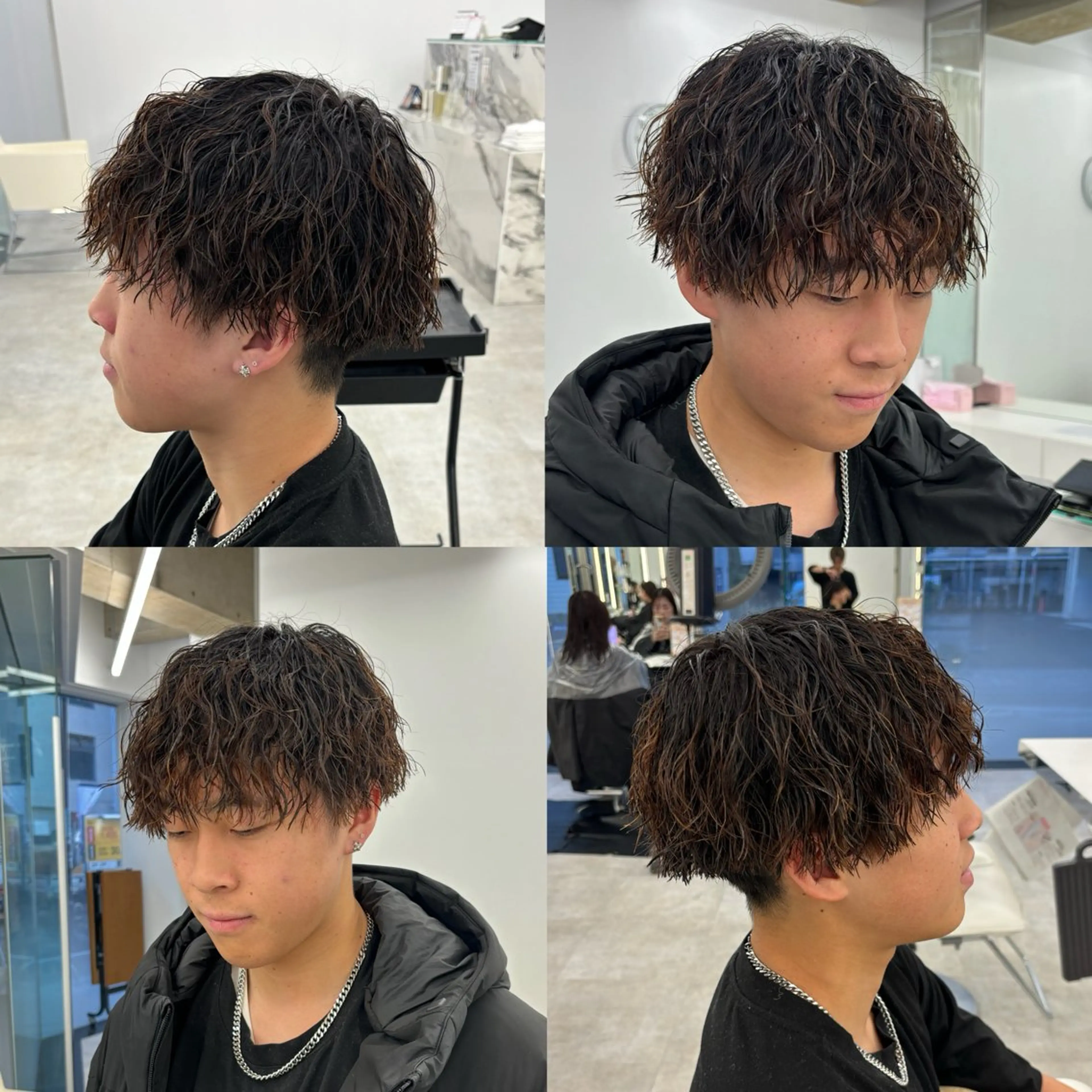 ショート カラー パーマ メンズ カット パーマ トリートメント 森龍馬 メンズ専門美容師のヘアスタイル