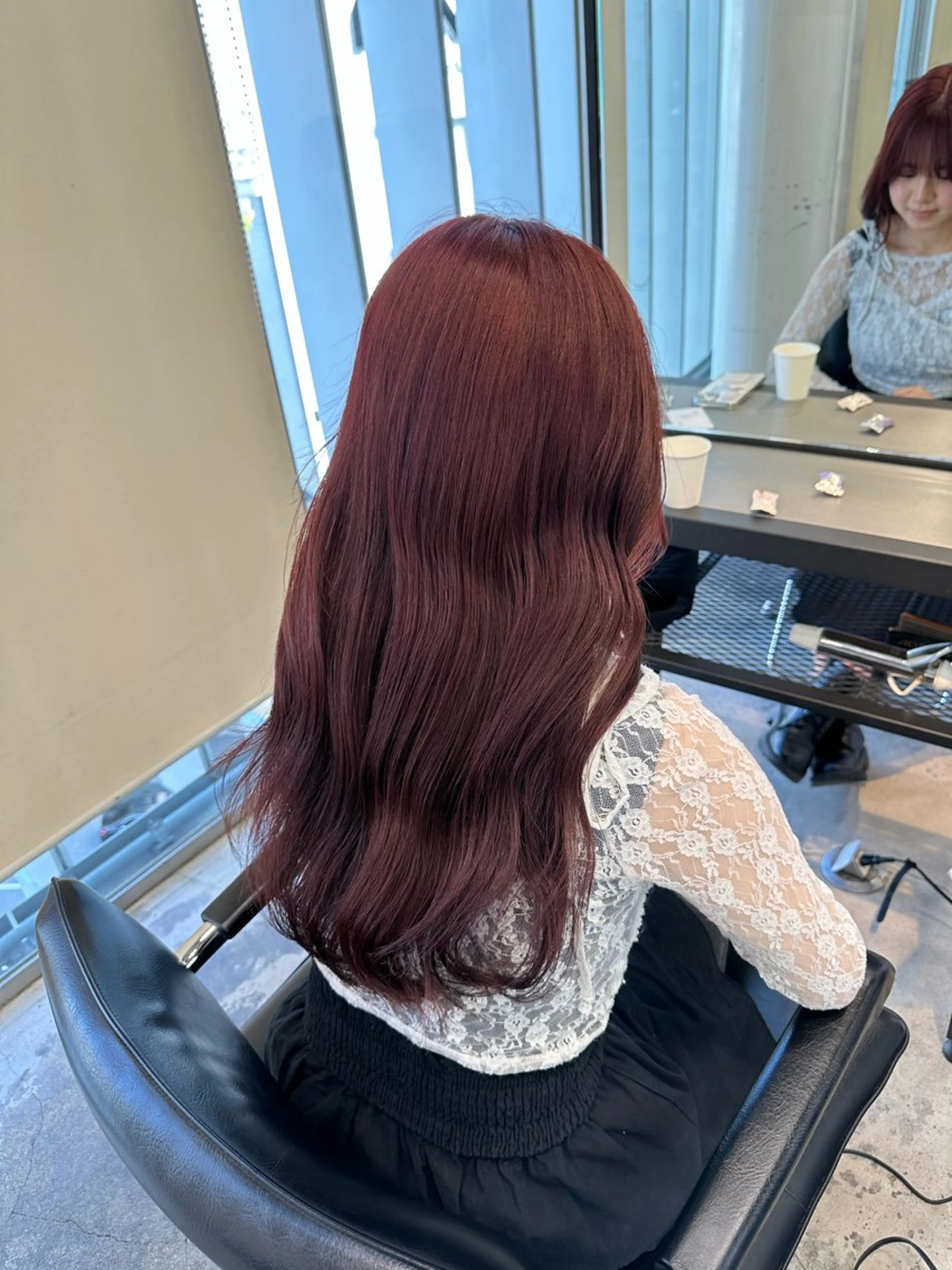 ミディアム カラー パーマ ヘアアレンジ ヘアカラー 暖色💖ツヤ髪💖 masae🌼のヘアスタイル