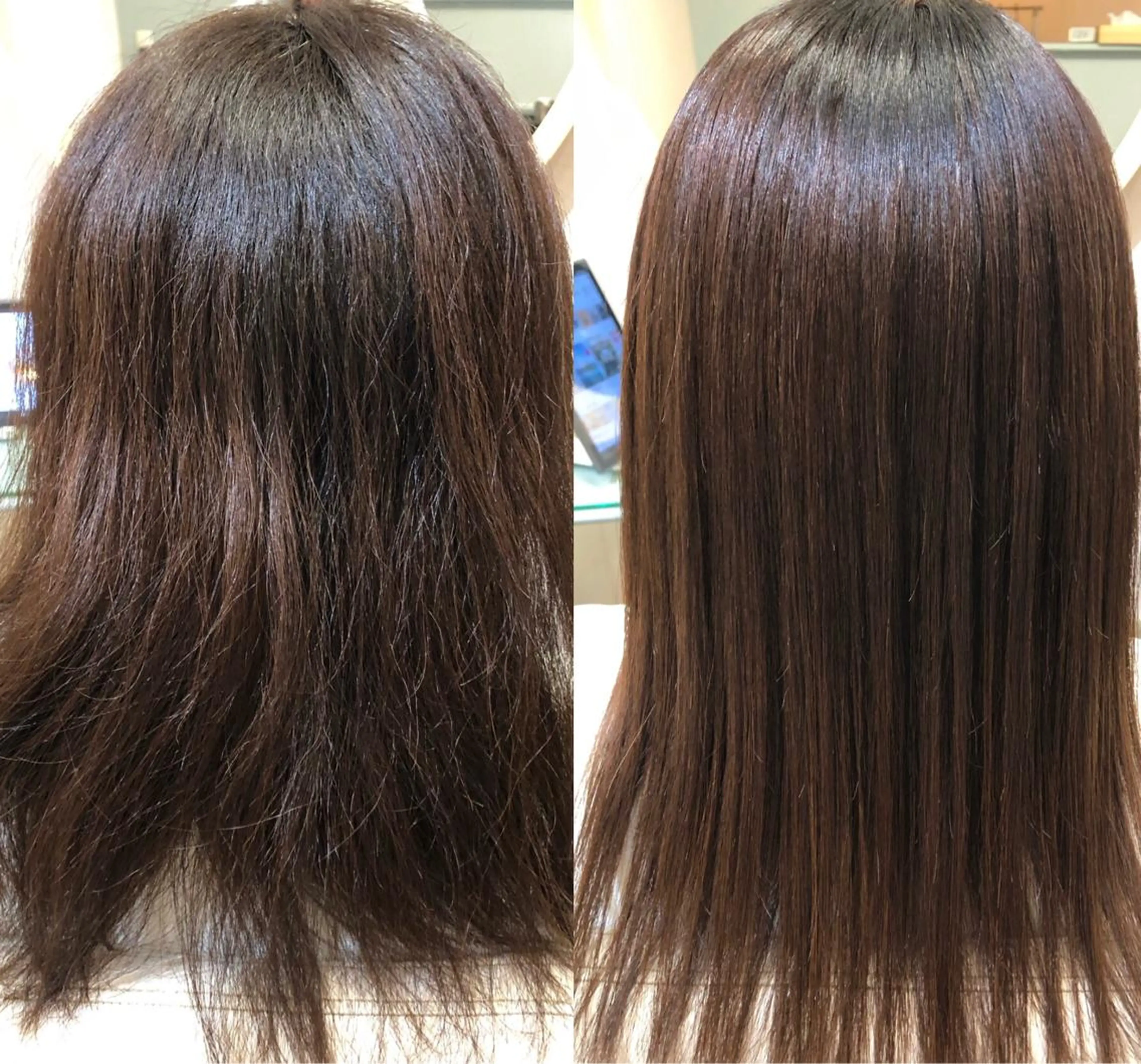 セミロング ハイライト 髪質改善 レイヤーカット トリートメント カット 縮毛矯正 トリートメント ✨髪質改善Less✨ シバタのヘアスタイル
