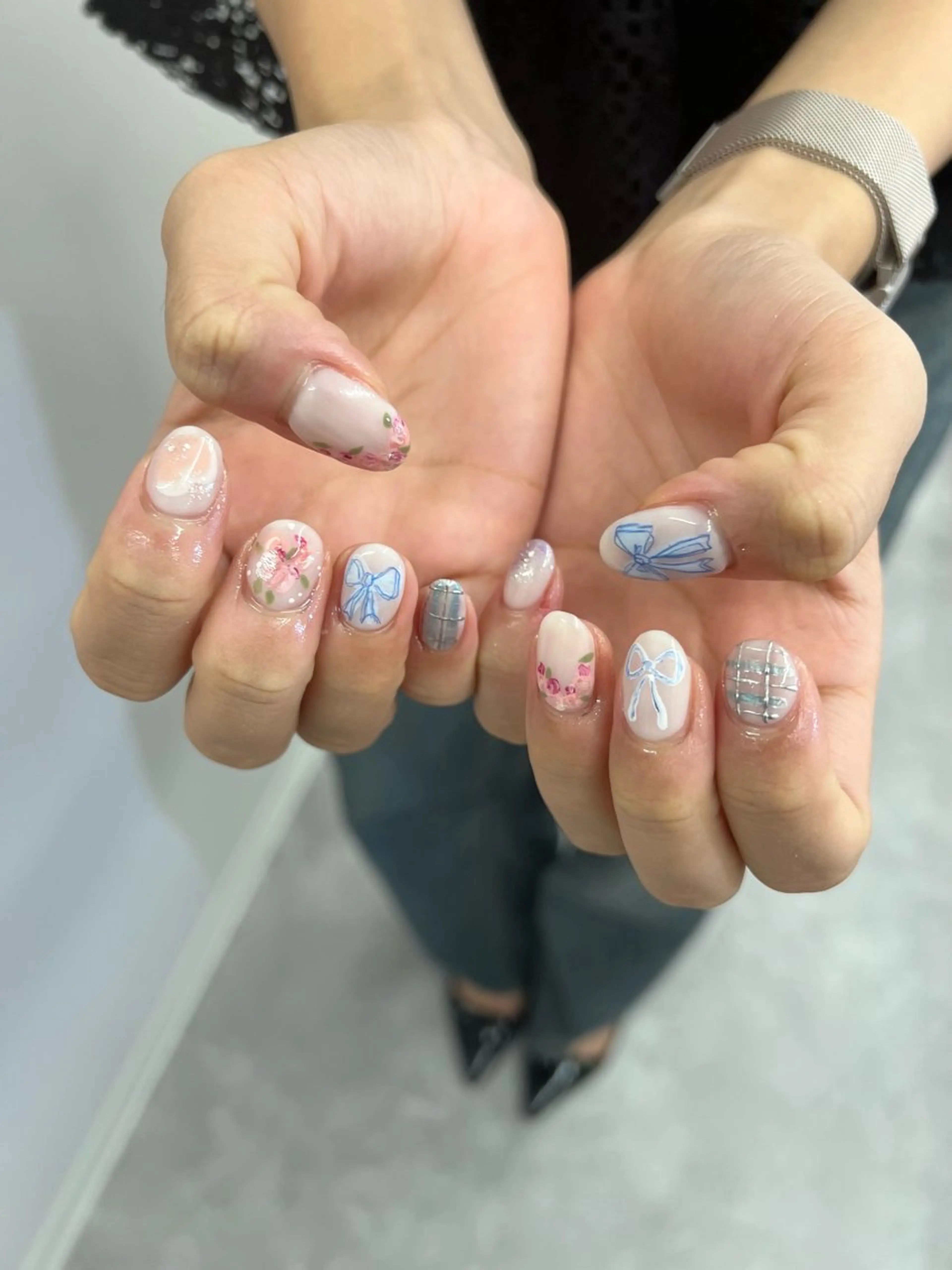 ネイル アートネイル ジェルネイル マグネットネイル ニュアンスネイル パラジェル ハンドネイル ハンドケア Bana_ Nailのネイルデザイン