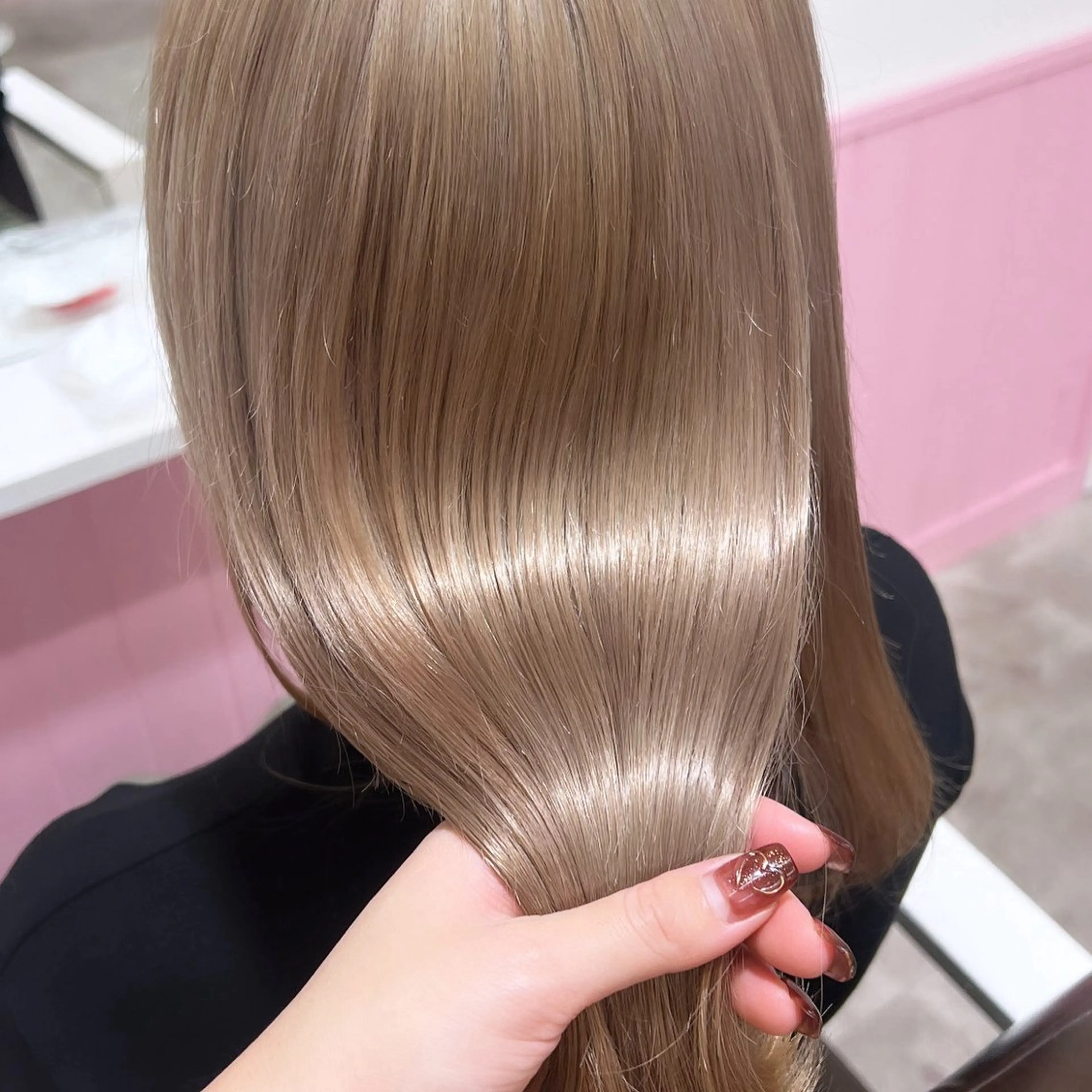 セミロング カラー ヘアカラー トリートメント 🎀ダブルカラー/ ピンク×ガーリー🎀のヘアスタイル