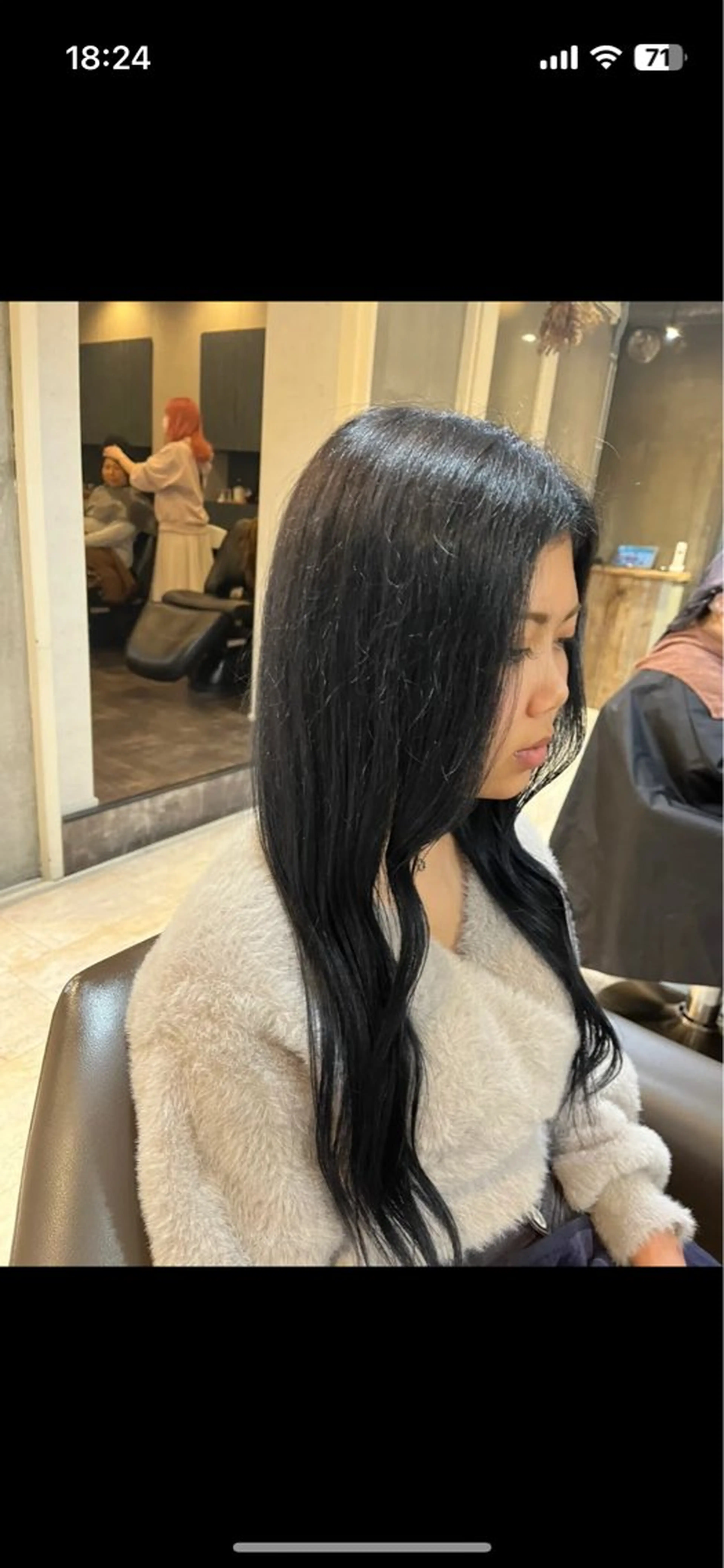 ロング カラー 黒髪 ブルーカラー ブルーブラック ヘアカラー 阿部 翔一郎/暖色系カラーのヘアスタイル