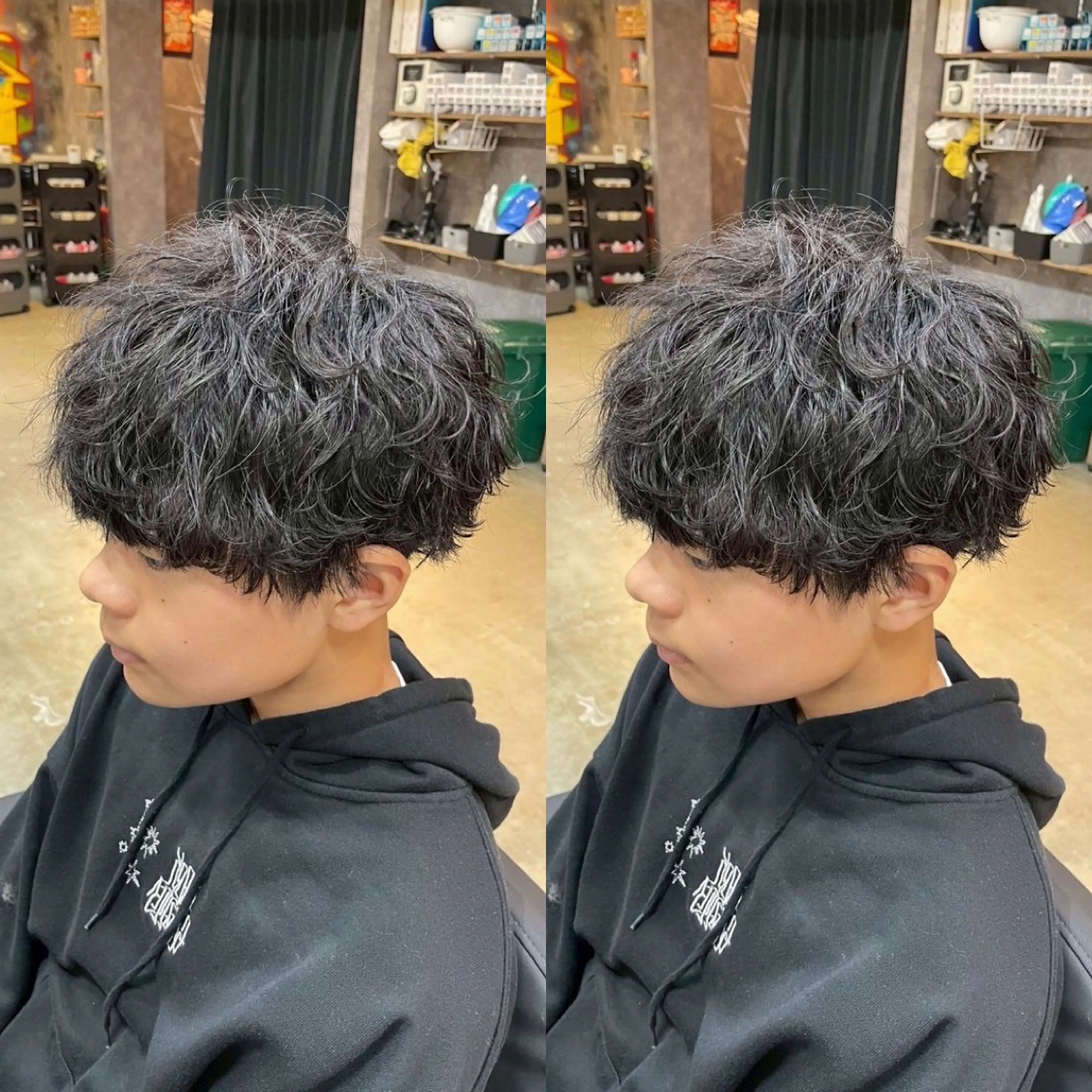 パーマ メンズ カット パーマ メンズ特化💎 韓国風💎クニミツのヘアスタイル