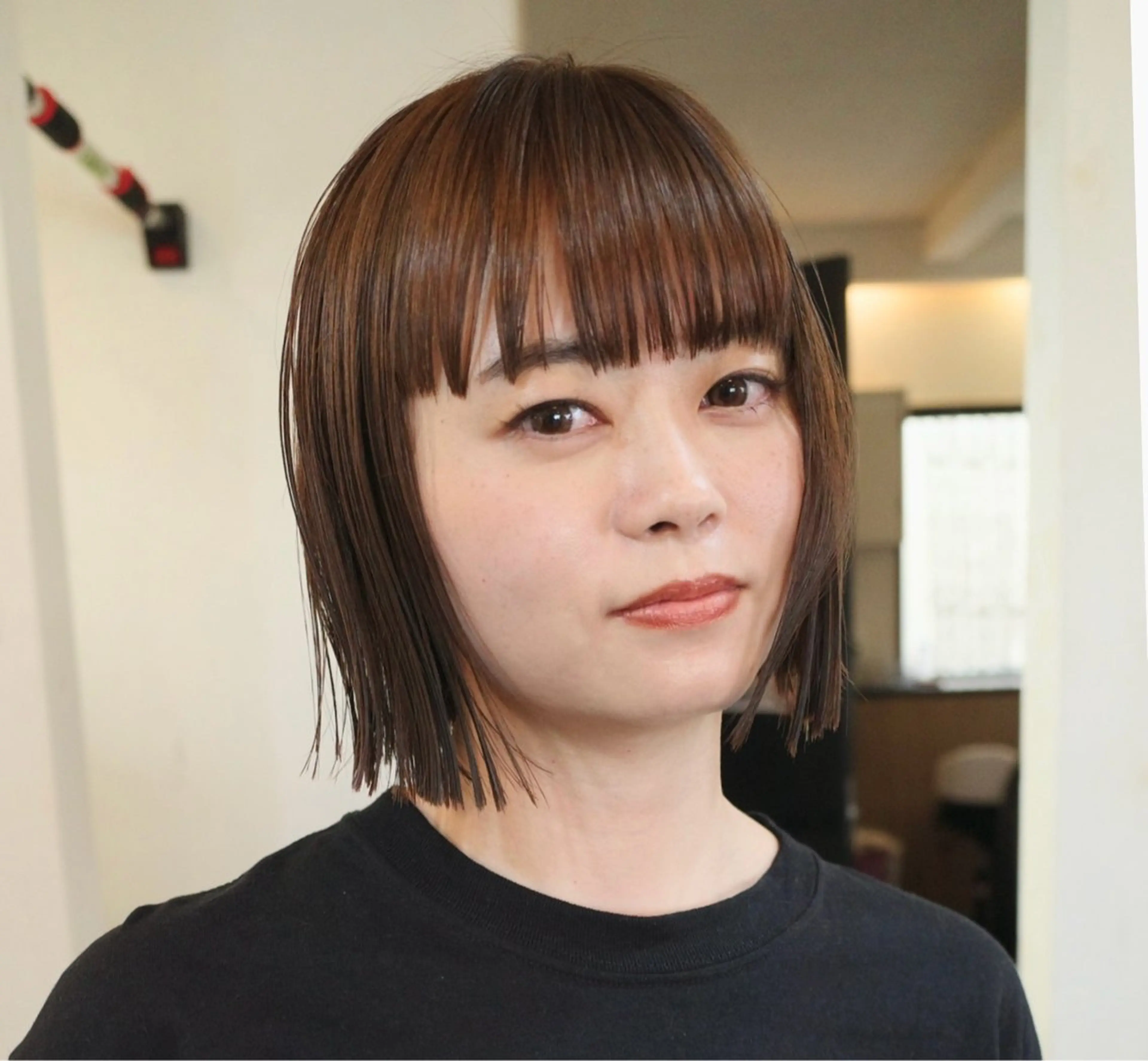 [✨当日限定✨】ツヤカラー＋前髪カット🌿働く女性の時短メンテナンスメニューの写真