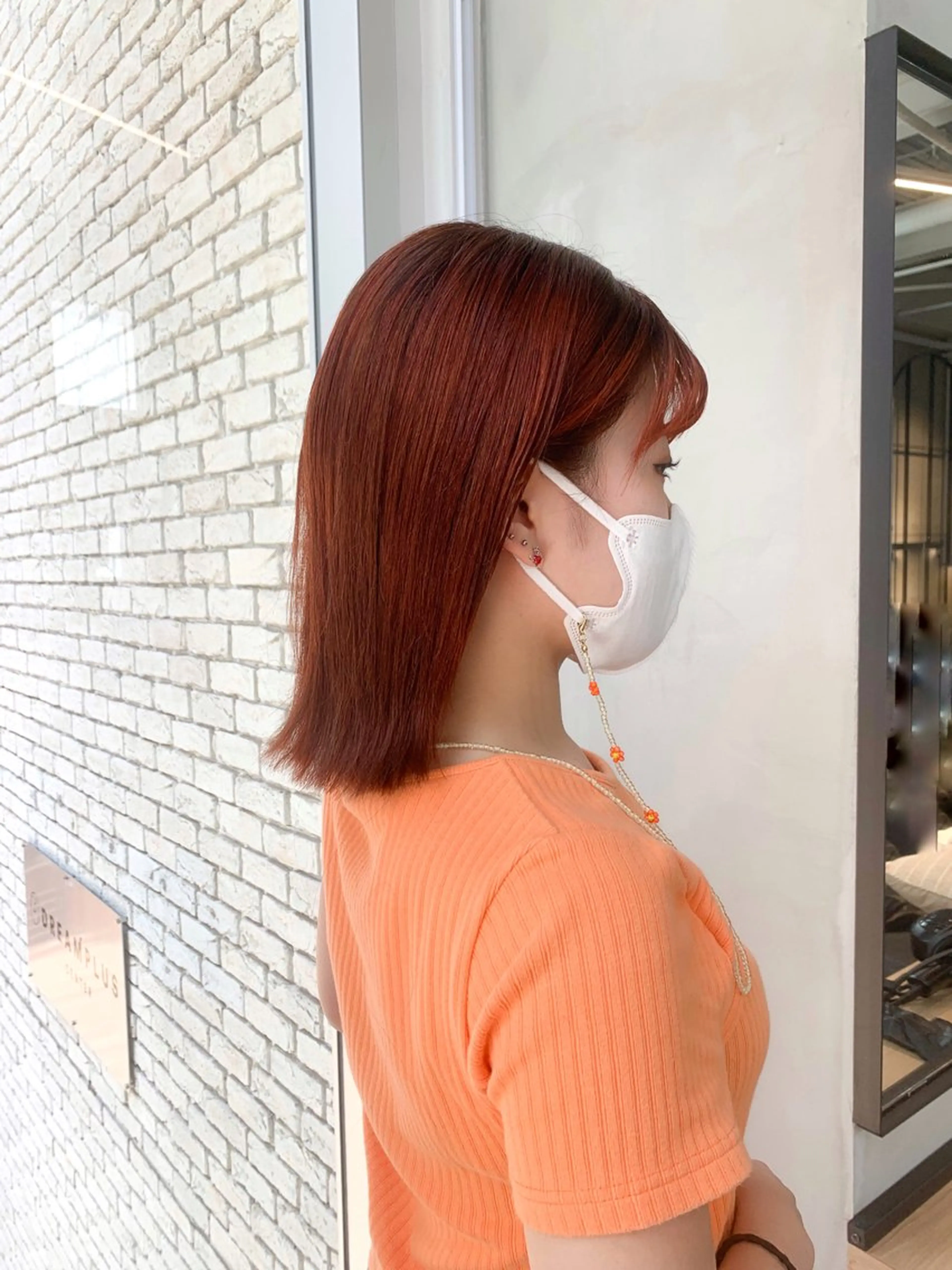 ミディアム カラー ヘアアレンジ 🧡ono🧡暖色/ 切りっぱなしボブ🧡のヘアスタイル