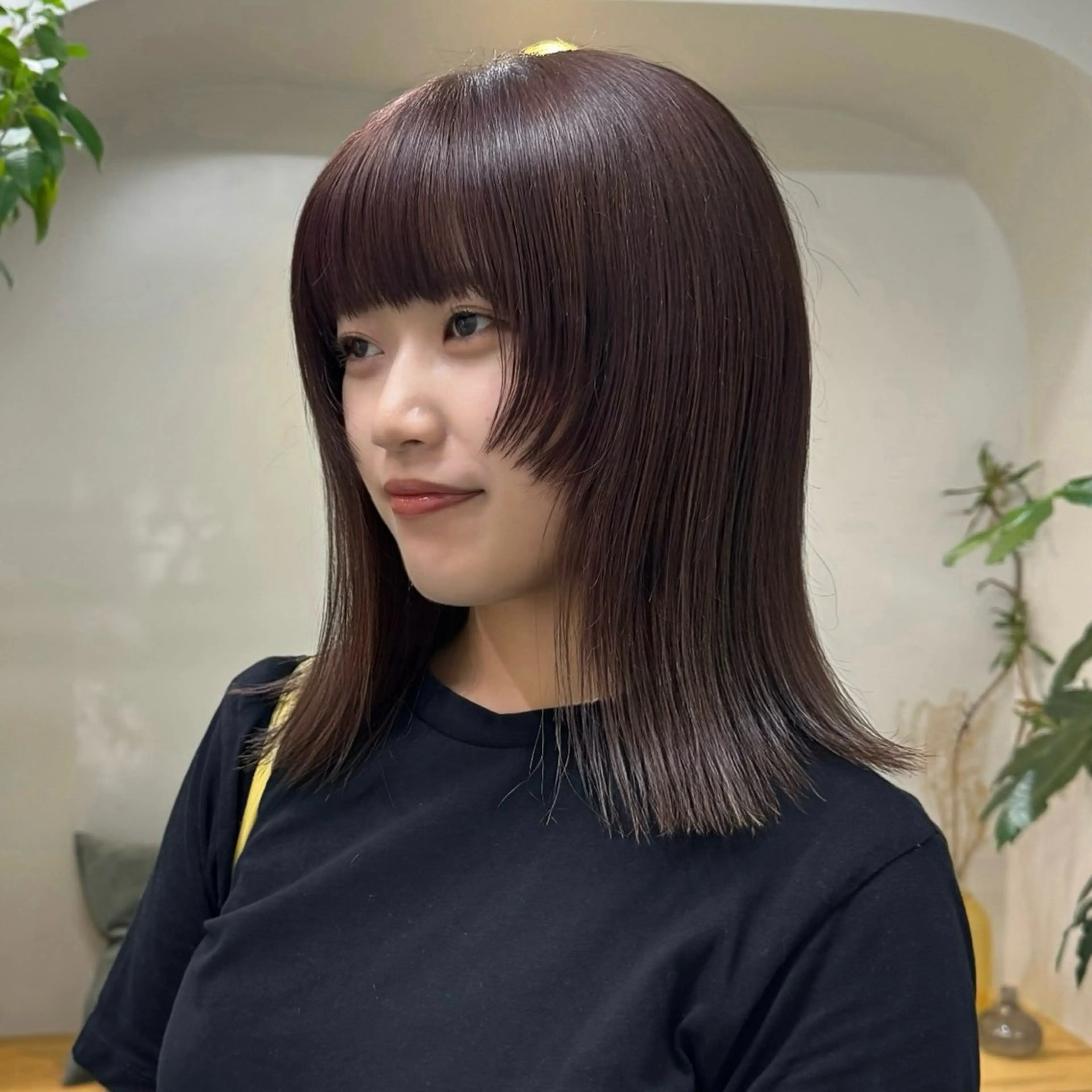 ロング ぱつっとボブ/ショ ート/高田明日美のヘアスタイル