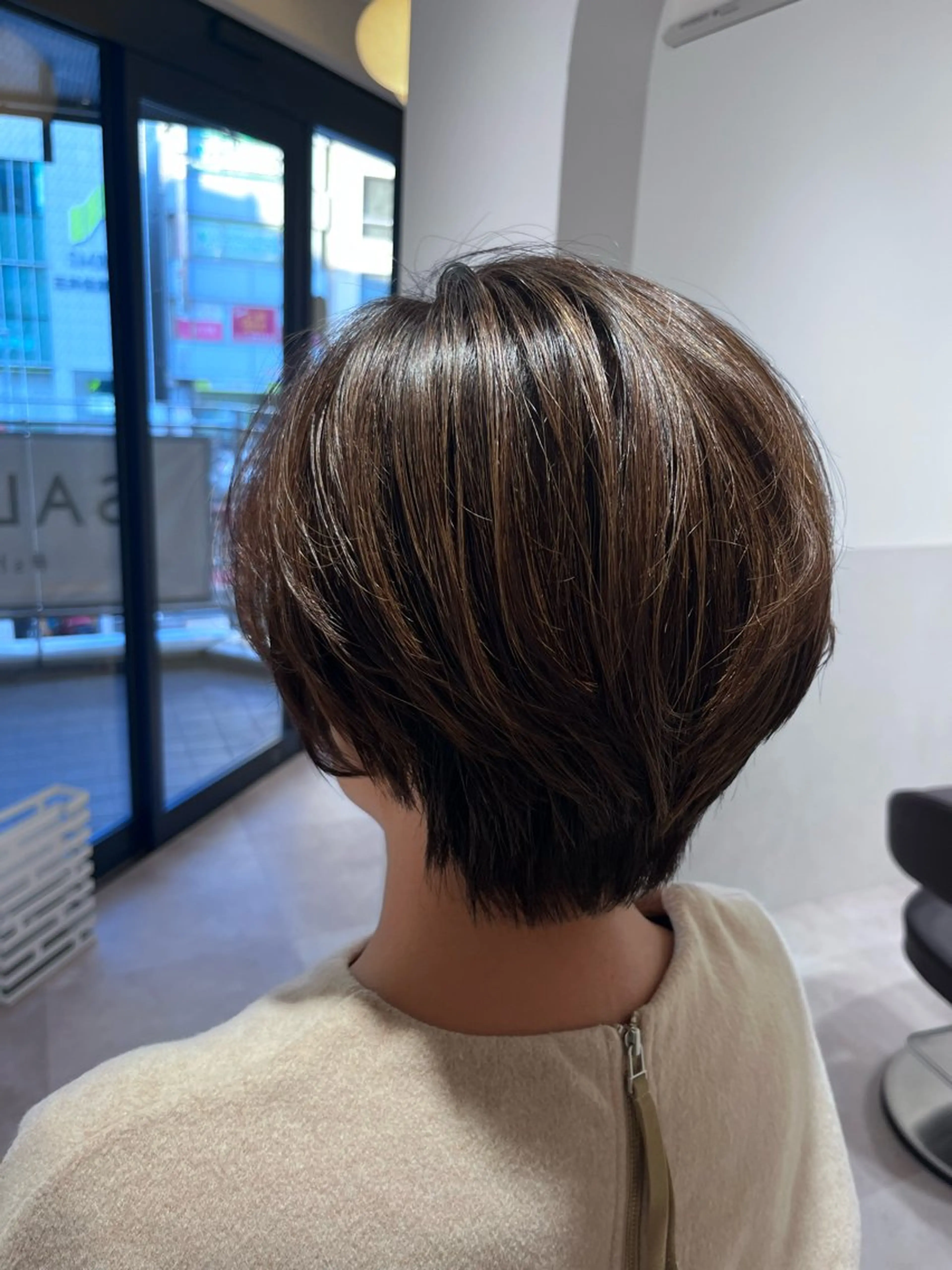 ショート カラー ハイライトカラー ハイライト カット ヘアカラー トリートメント SALOWIN名古屋本山店所属・🍀ナガヤマ ヒデアキ🍀のヘアスタイル