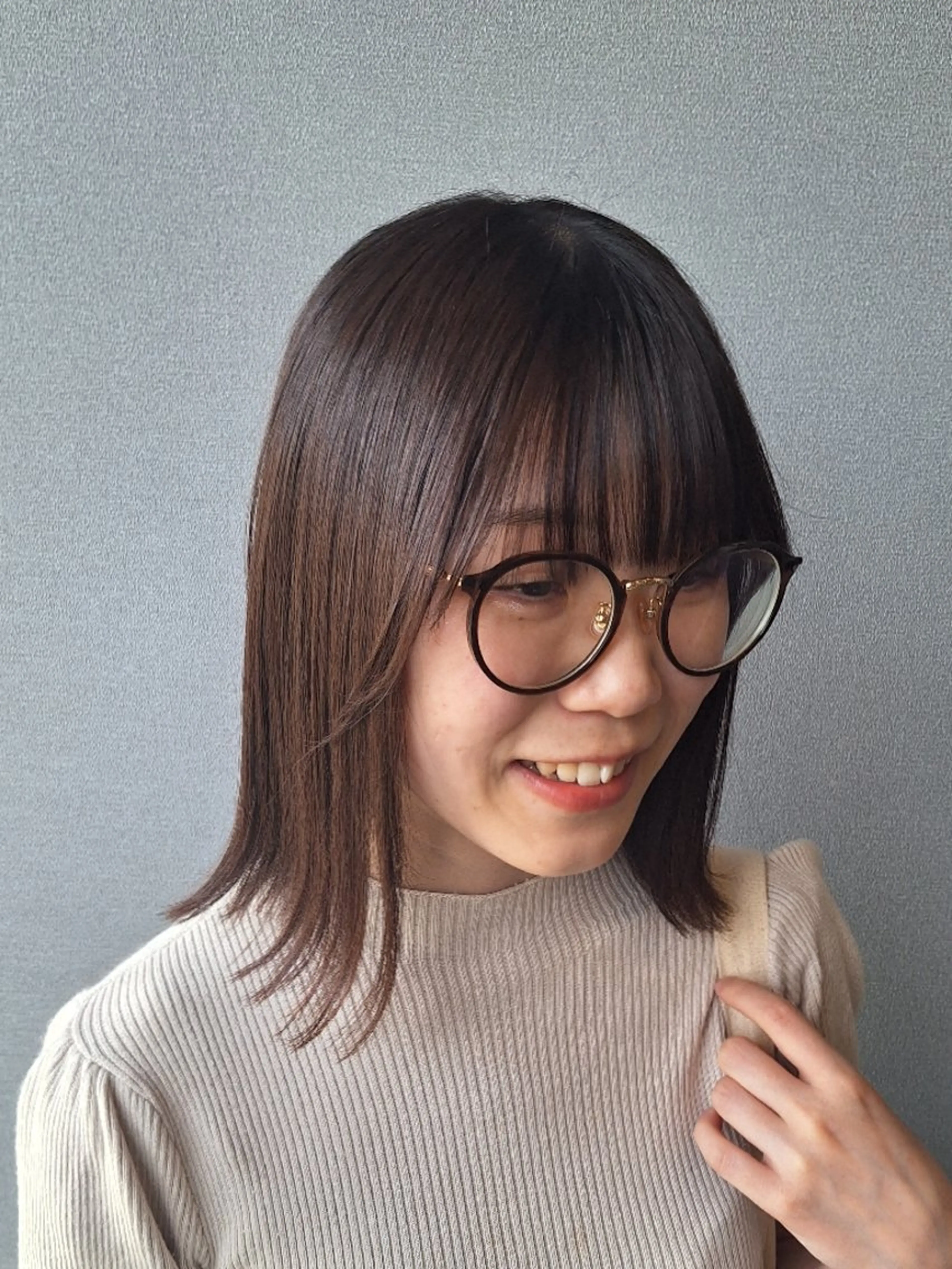 ミディアム 髪質改善 トリートメント yolo.所属・夜特化型ヘアサロン 𓃱yolo.タナベのヘアスタイル