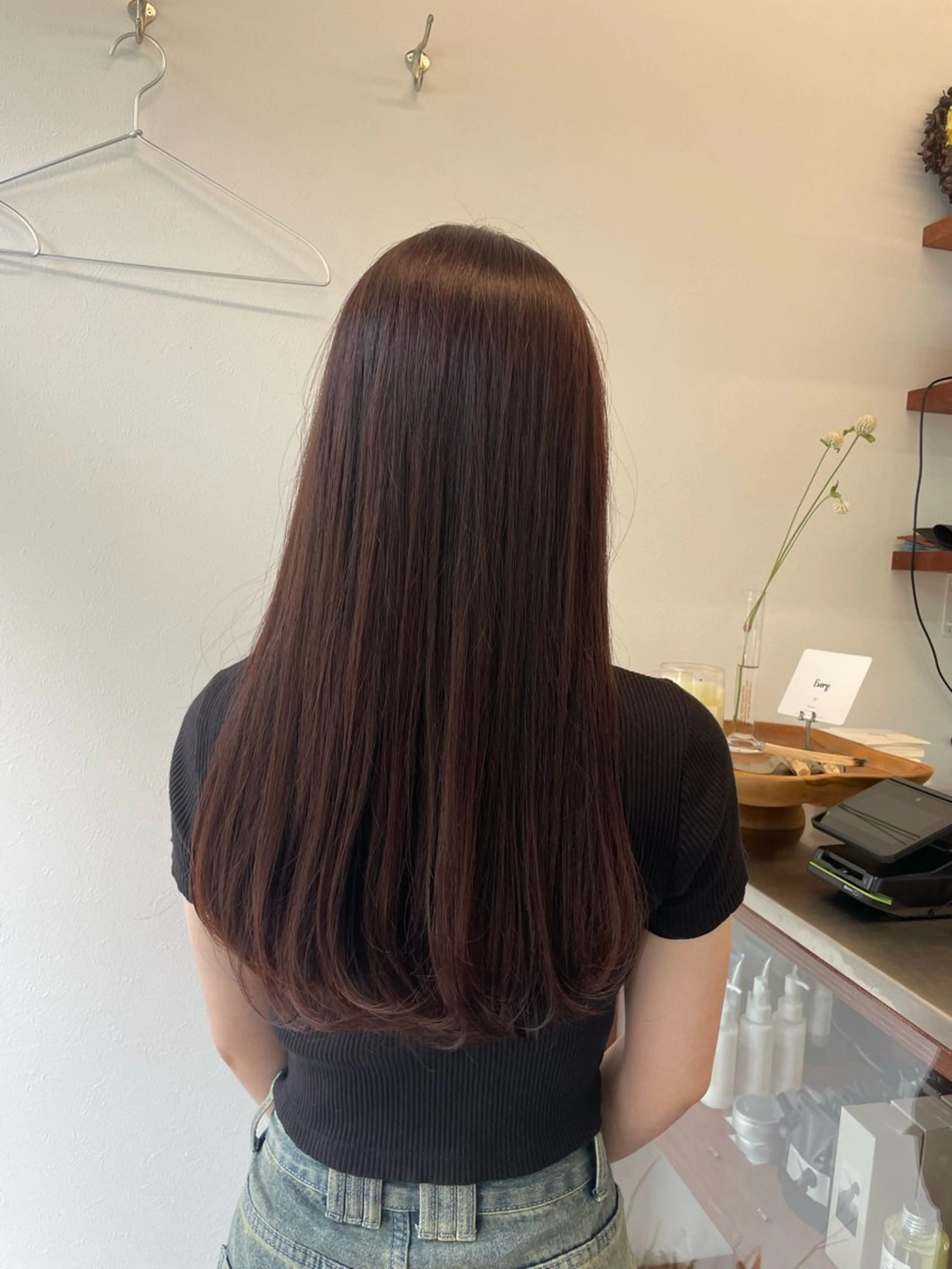 ロング カラー ブリーチ ブラウンカラー ブリーチなしカラー ピンクカラー ピンクブラウン ⛲️every 🌼 平子 歩美 ☺︎のヘアスタイル