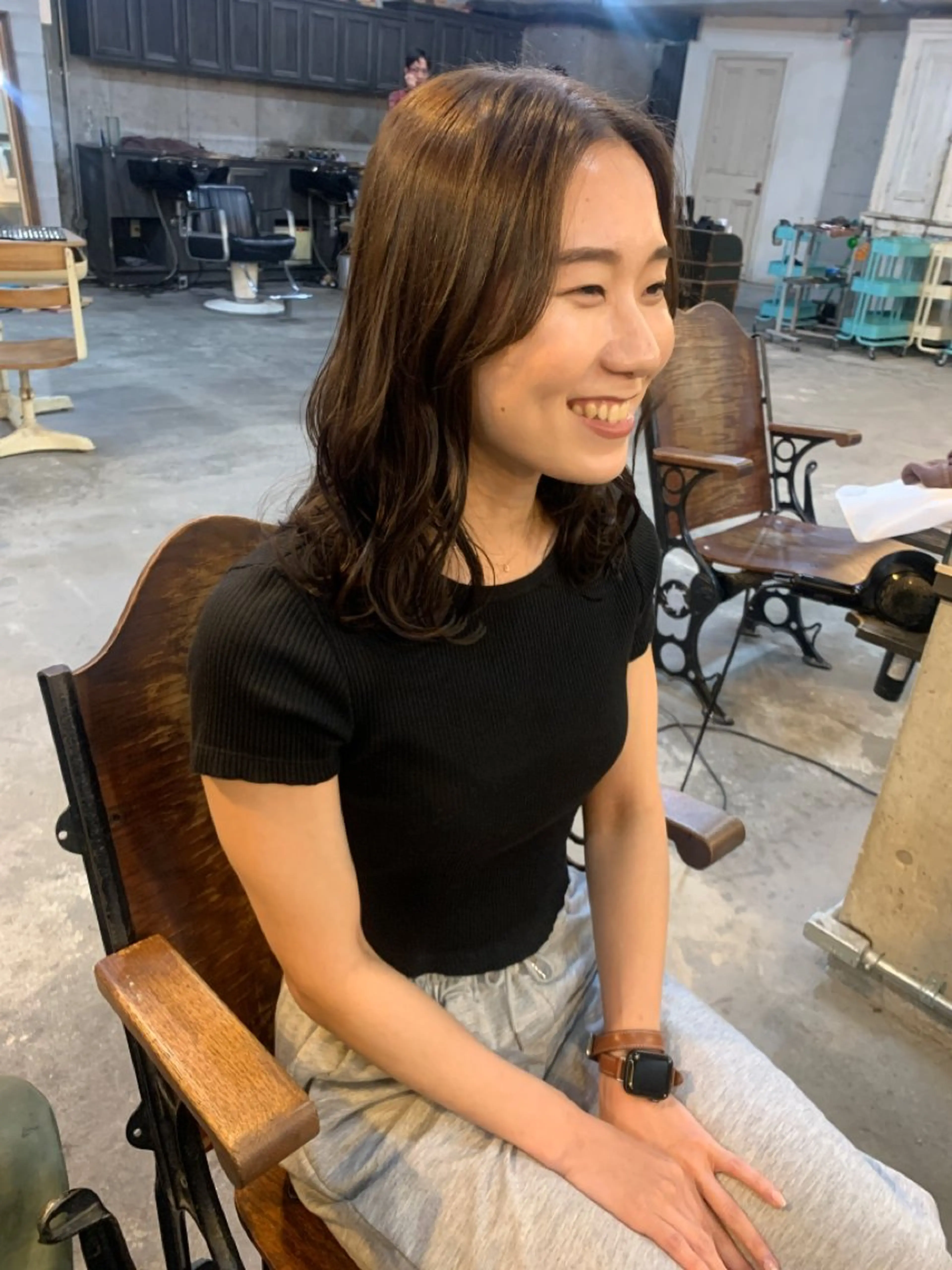 ミディアム カラー ヘアアレンジ ブリーチ ハイトーンカラー カット ヘアカラー 🌈難波🌈ベージュ カラー【ヒロム】のヘアスタイル