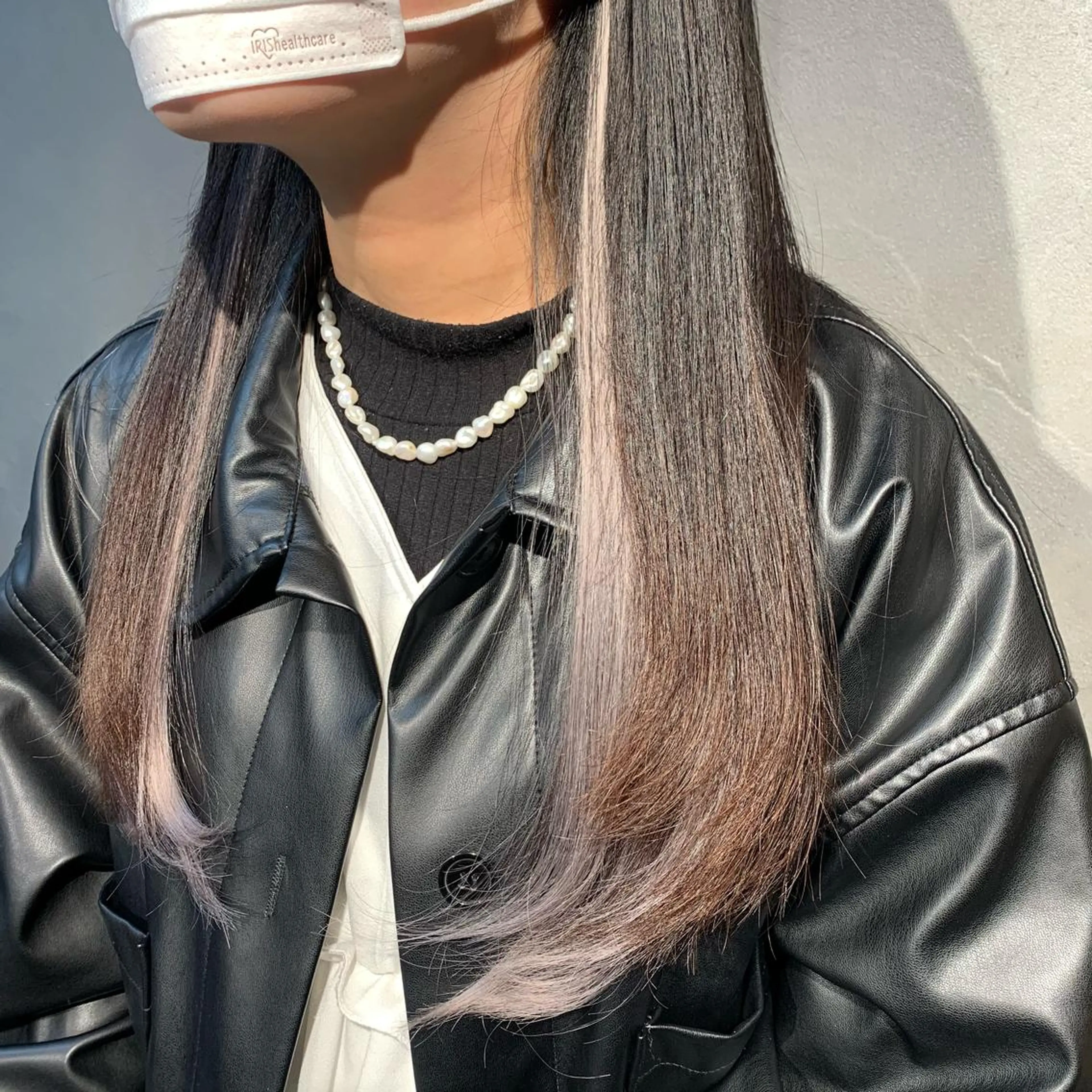 セミロング シールエクステ エクステ ❤️‍🔥シールエク ＋カラー京❤️‍🔥のヘアスタイル