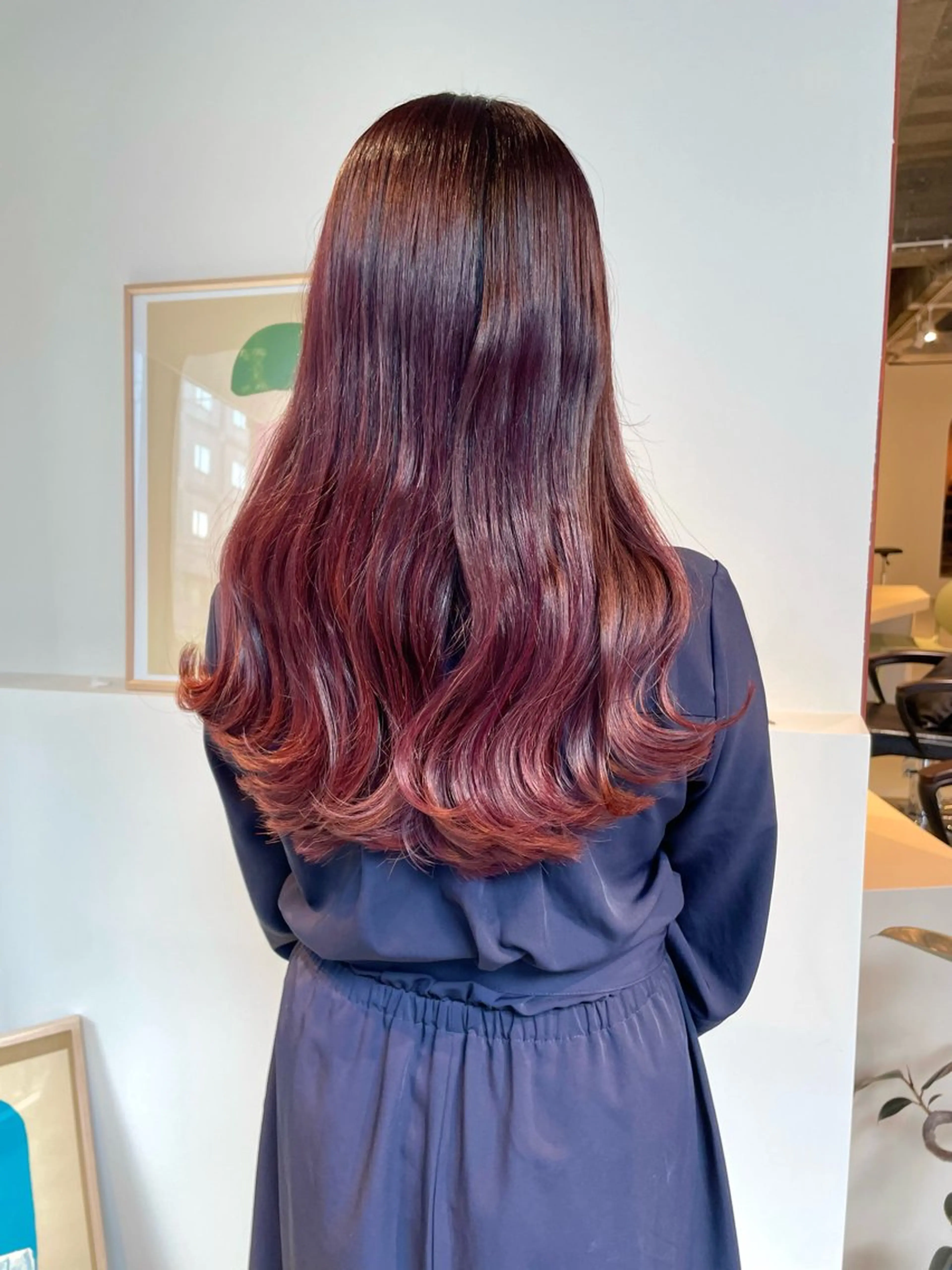 ロング カラー アディクシーカラー アッシュ ベージュカラー グレージュ オリーブカラー eto所属・髪質改善スペシャリス ト長尾勇弥/梅田中津のヘアスタイル