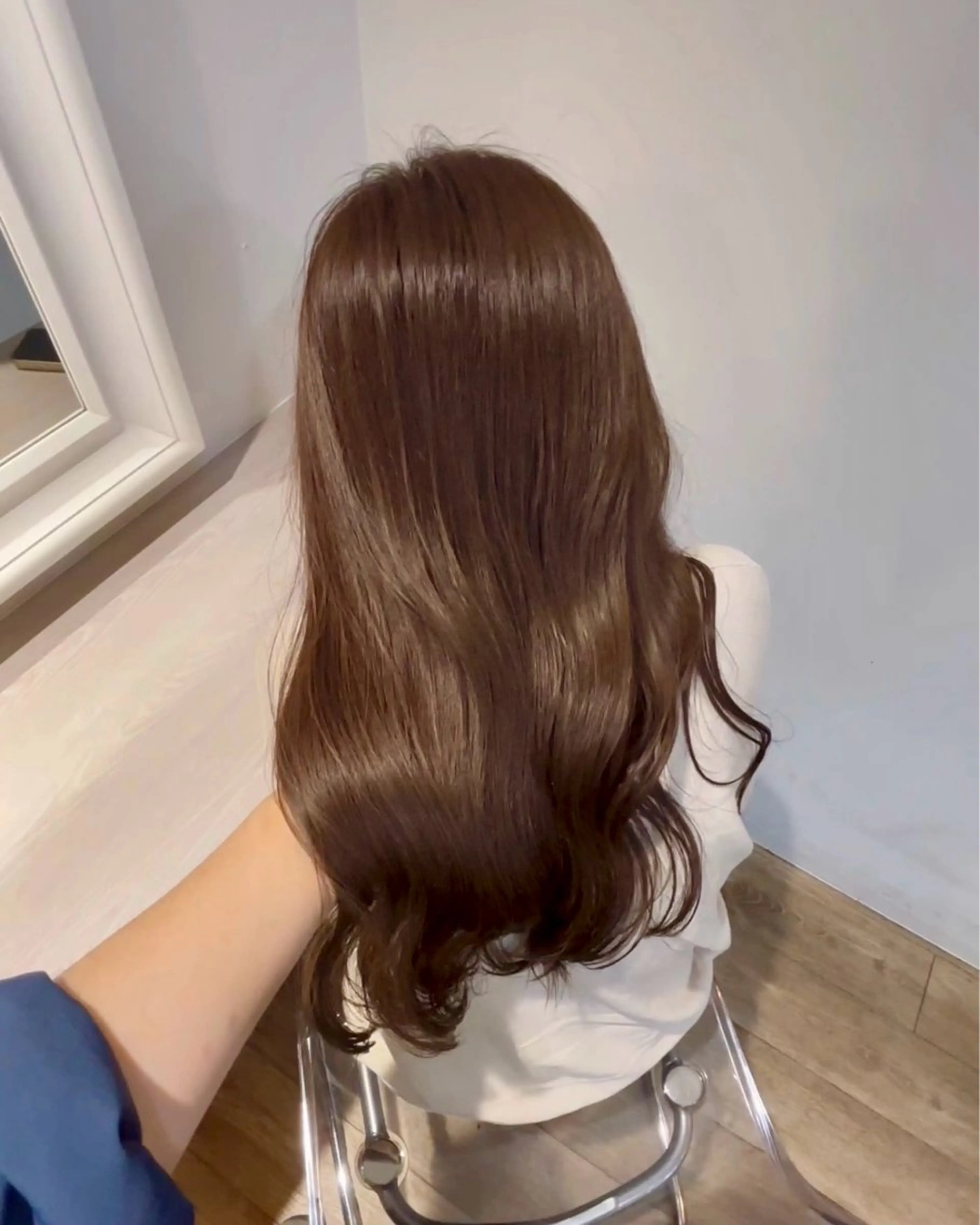 ロング カラー ブリーチ ブラウンカラー ダブルカラー ブリーチなしカラー ヘアカラー ブリーチなしベージュ 特化 松村 茶屋町のヘアスタイル